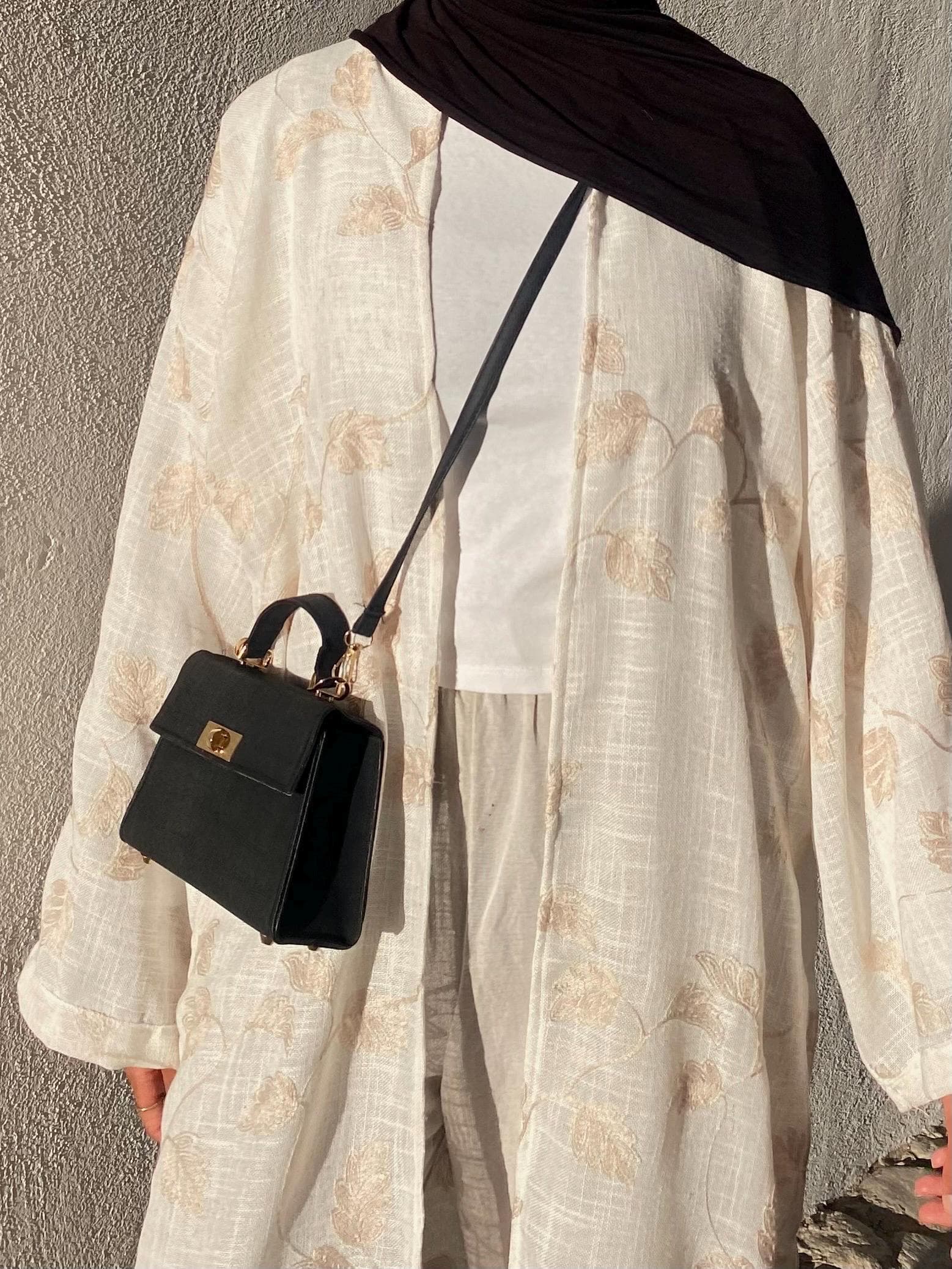 Linen Abaya with embroidery | Zahra Abaya - image 3