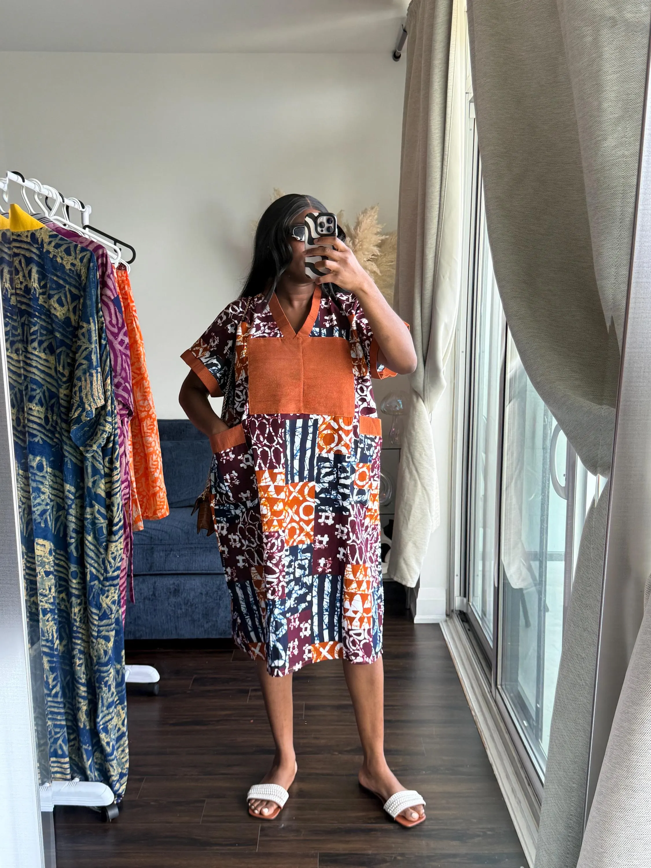 Sisi Short Ankara Bubu | African Fashion dress | Kaftan | Carribean vacation island print | Boubou dress | Holiday | kente | summer - image 4