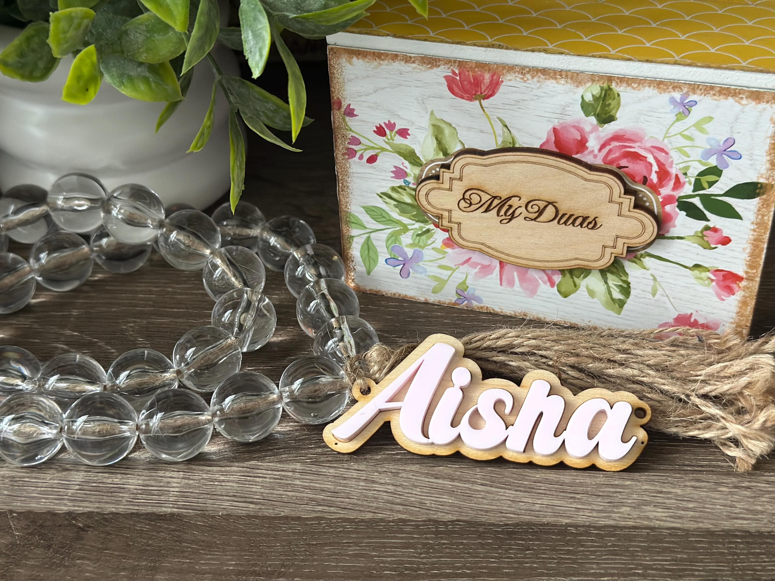Clear Decorative Personalized Prayer Beads/Tasbih/Decor/Kids Tasbih/Eid Gift