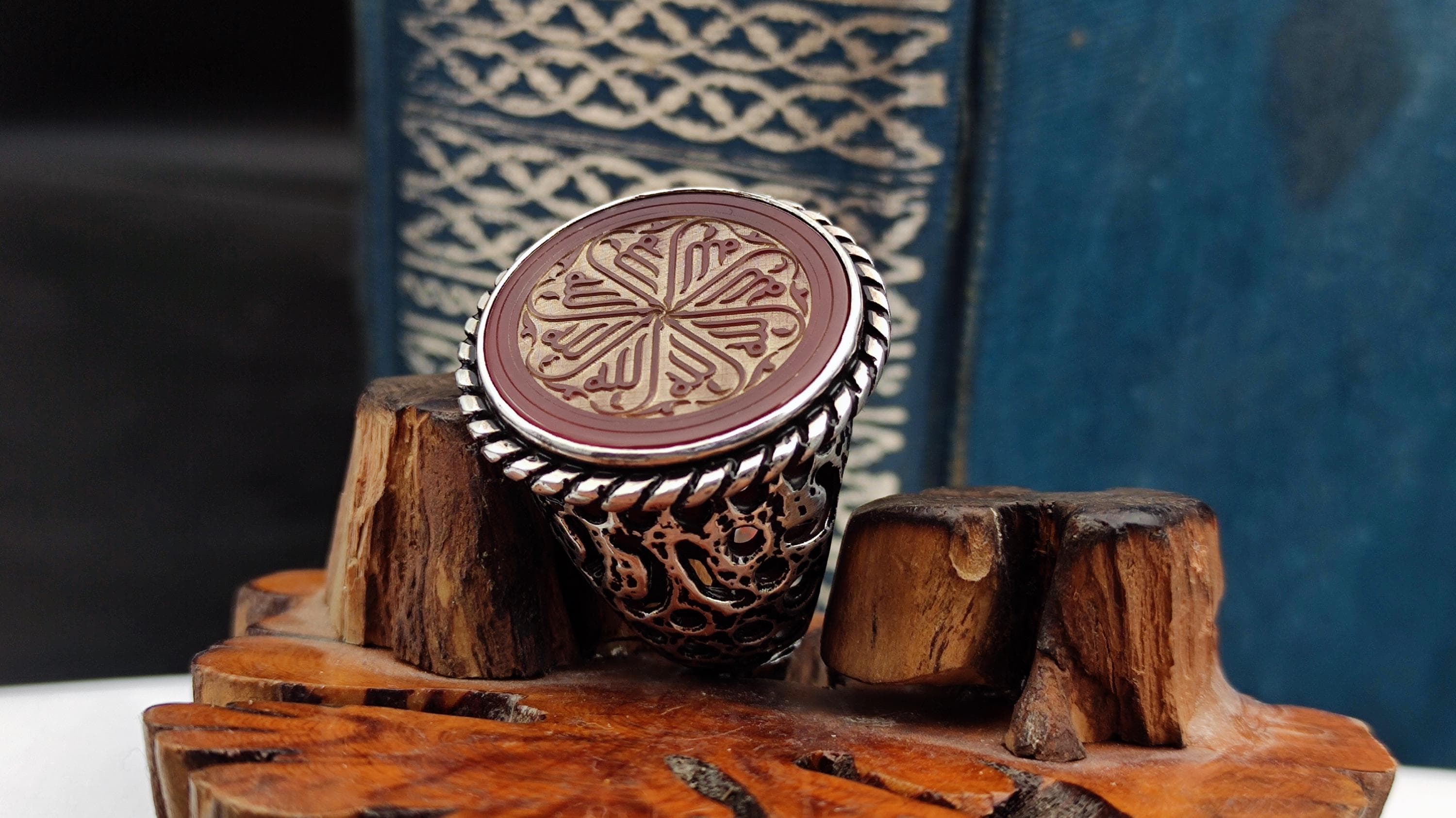 The god" by writing Islamic Ring for Men, Islamic Gift for men, Handmade Silver Ring, Gift for him, Gift for Husband