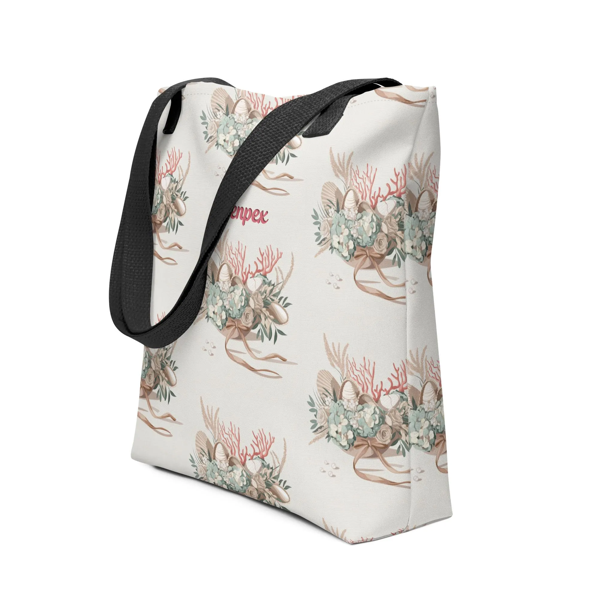 Coastal Tote Bag: Beach-Inspired Print, Reusable Shopping Bag