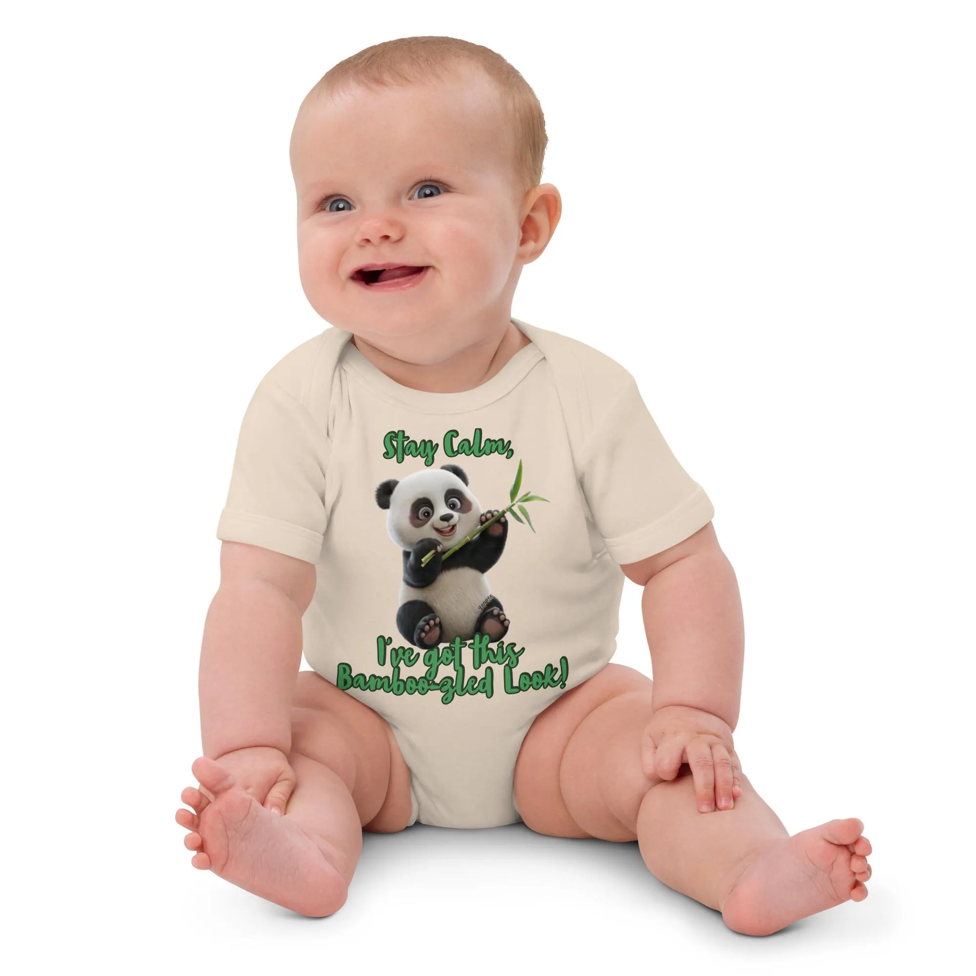 Organic Panda Baby Bodysuit, Funny Bamboo-zled Outfit