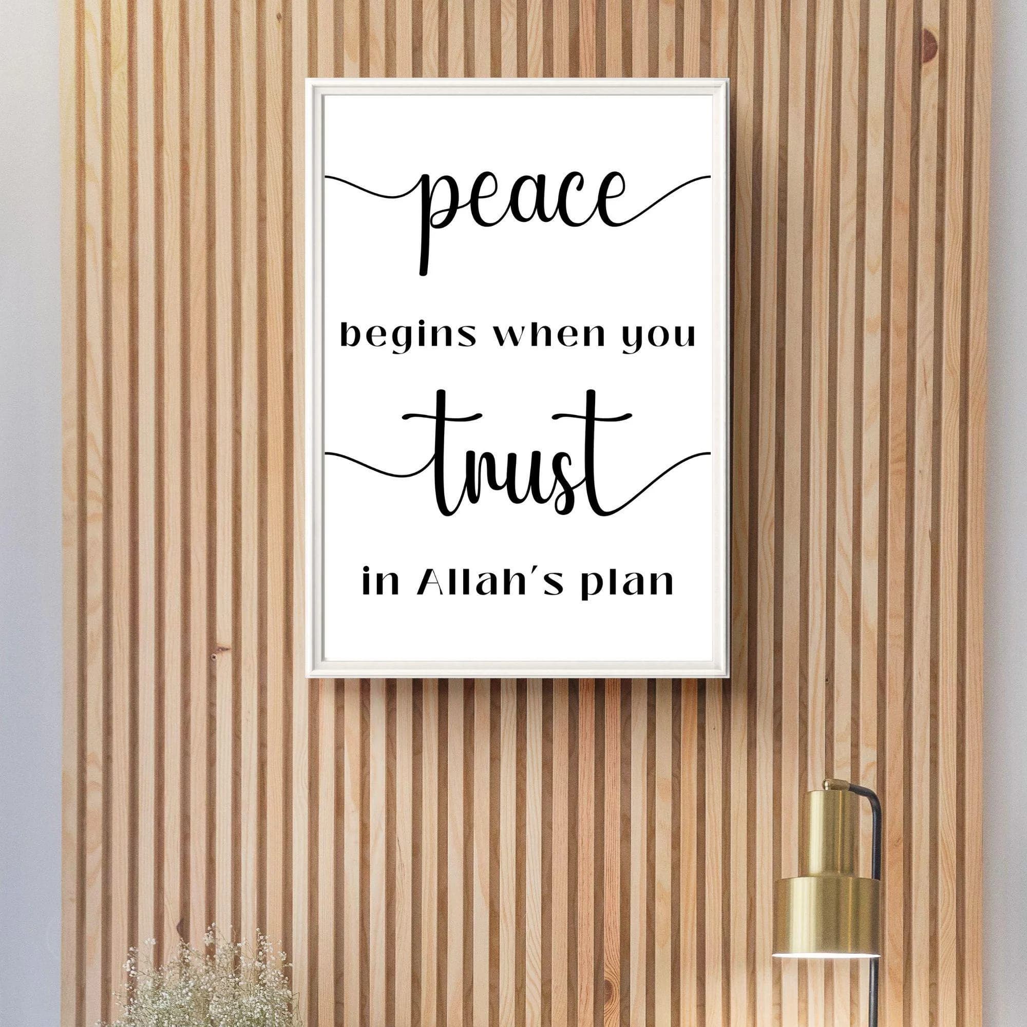 Islamic Wall Art: Peace in Allah's Plan, Minimalist Decor (Digital Download) - image 5