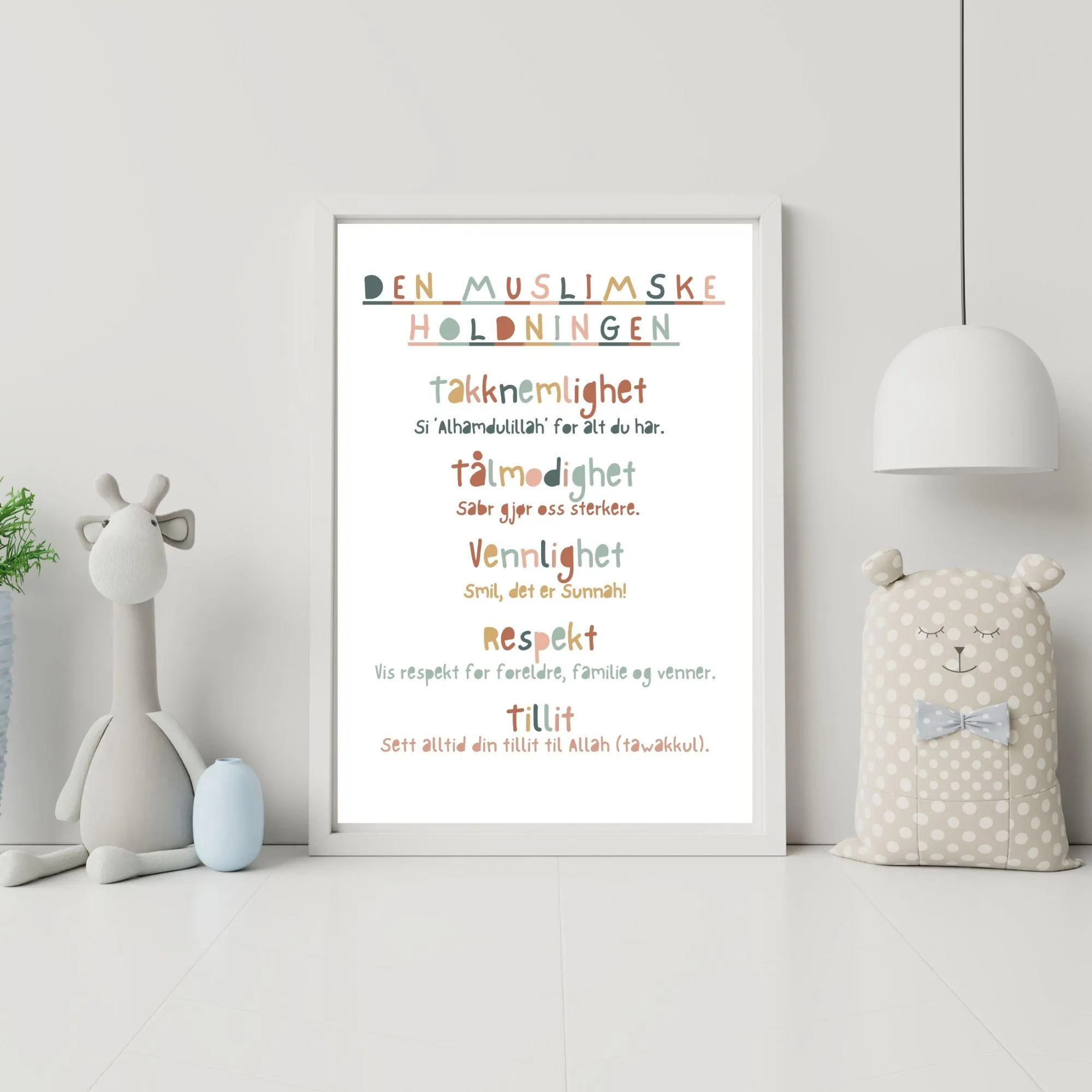 Norwegian Muslim Kids Affirmations Print | Scandinavian Nursery Decor (Digital Download) - image 5
