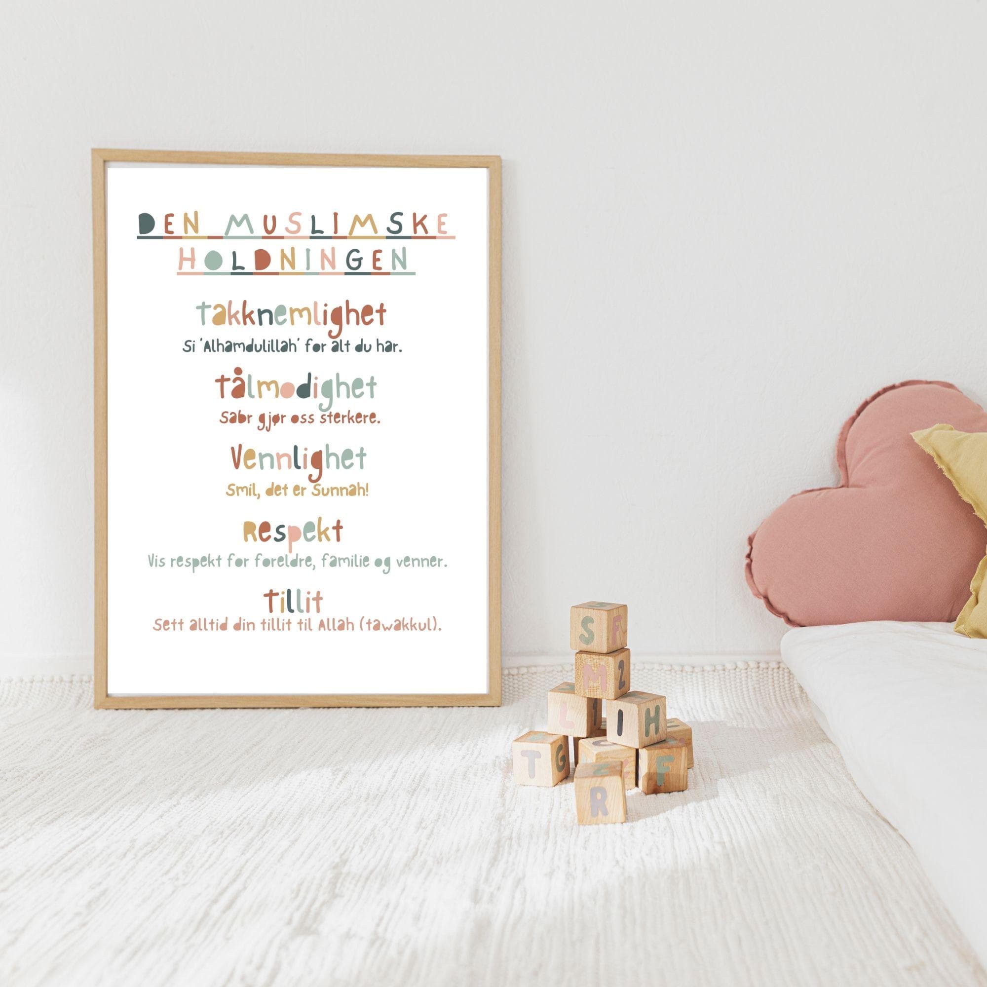 Norwegian Muslim Kids Affirmations Print | Scandinavian Nursery Decor (Digital Download) - image 4