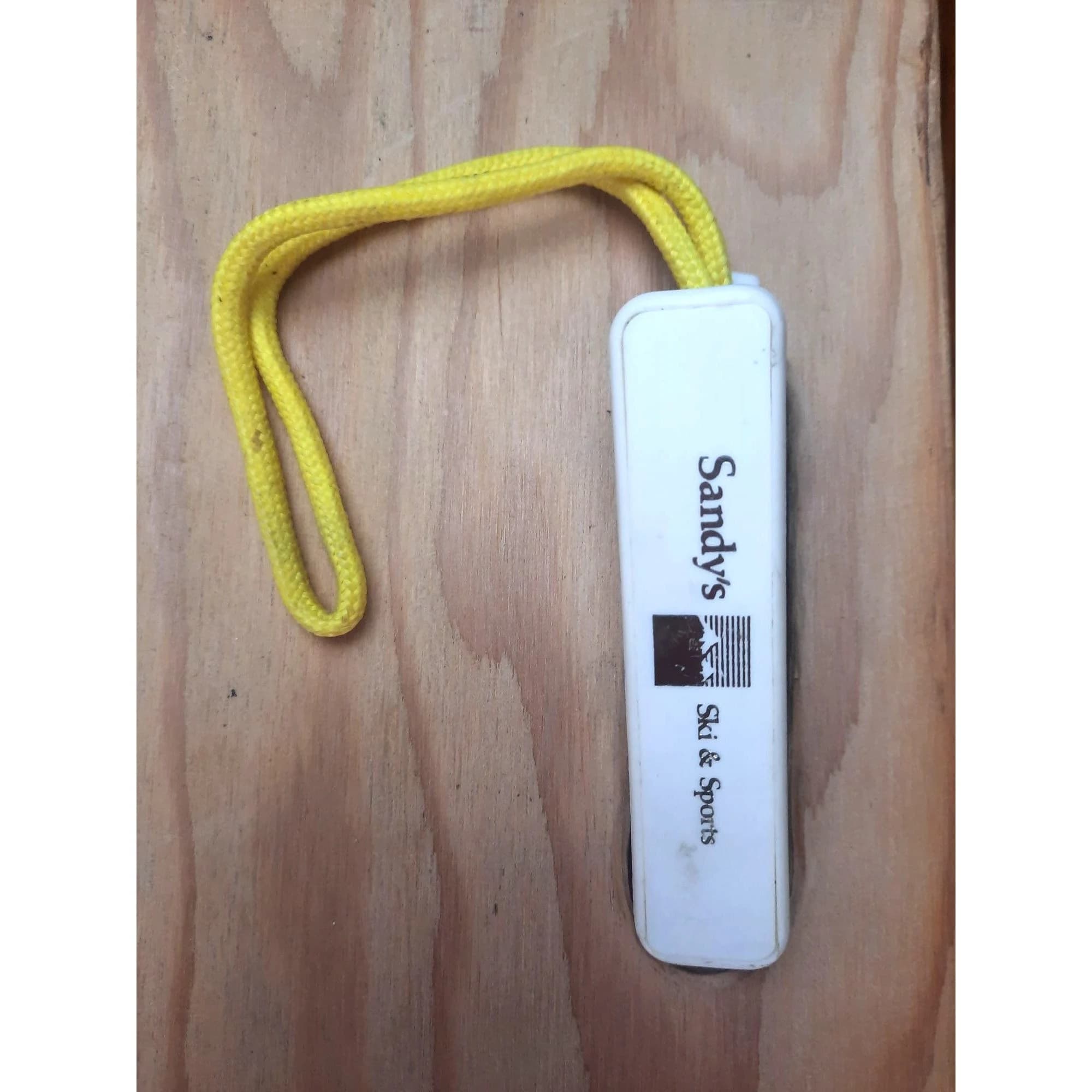 Vintage 1980s Ski Boot Carrier Sandy's Ski & Sports Marina Del Rey, CA Yellow