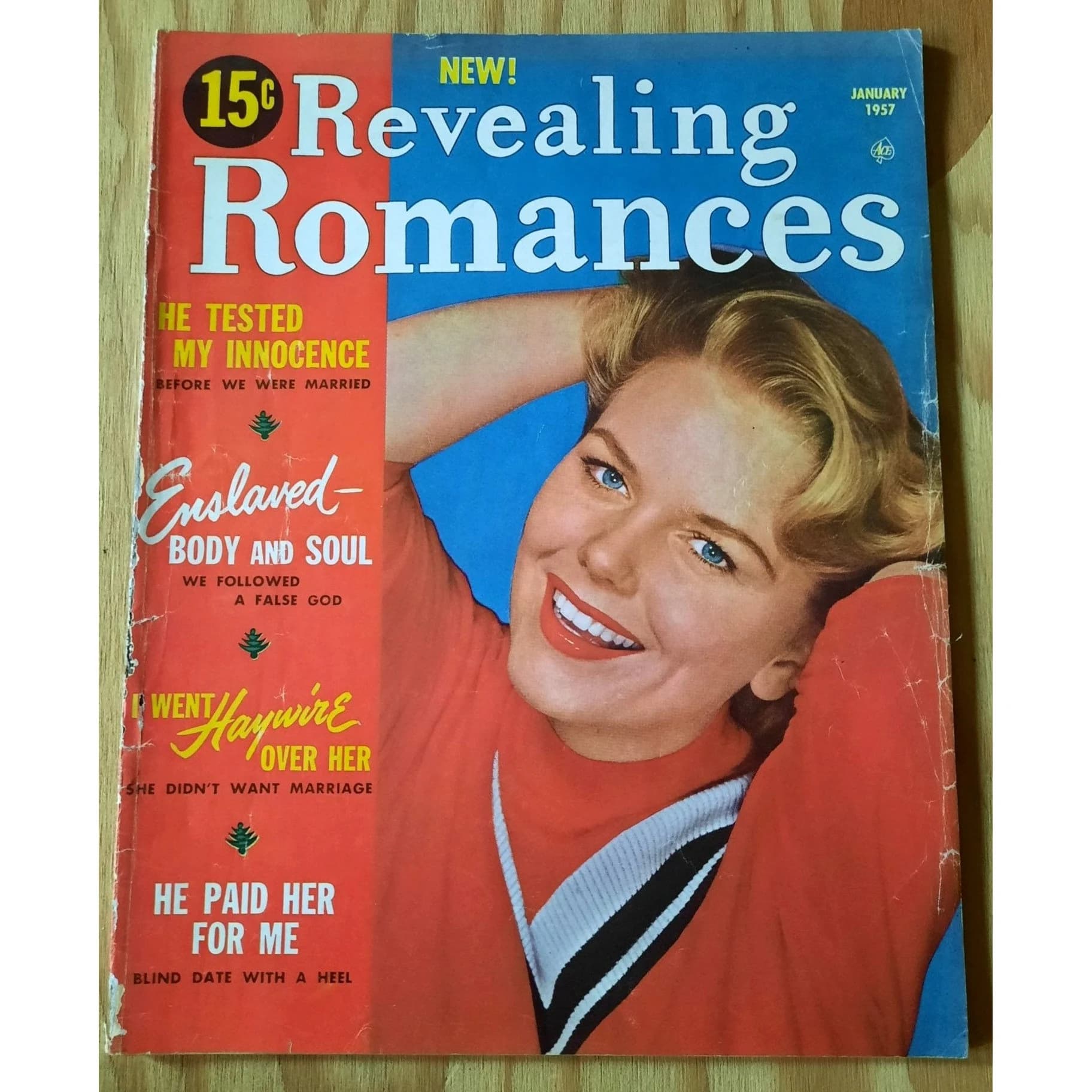 Vintage Tabloid Revealing Romances Magazine January 1957 No 80 Original 15 cent Publication Pulp Fiction