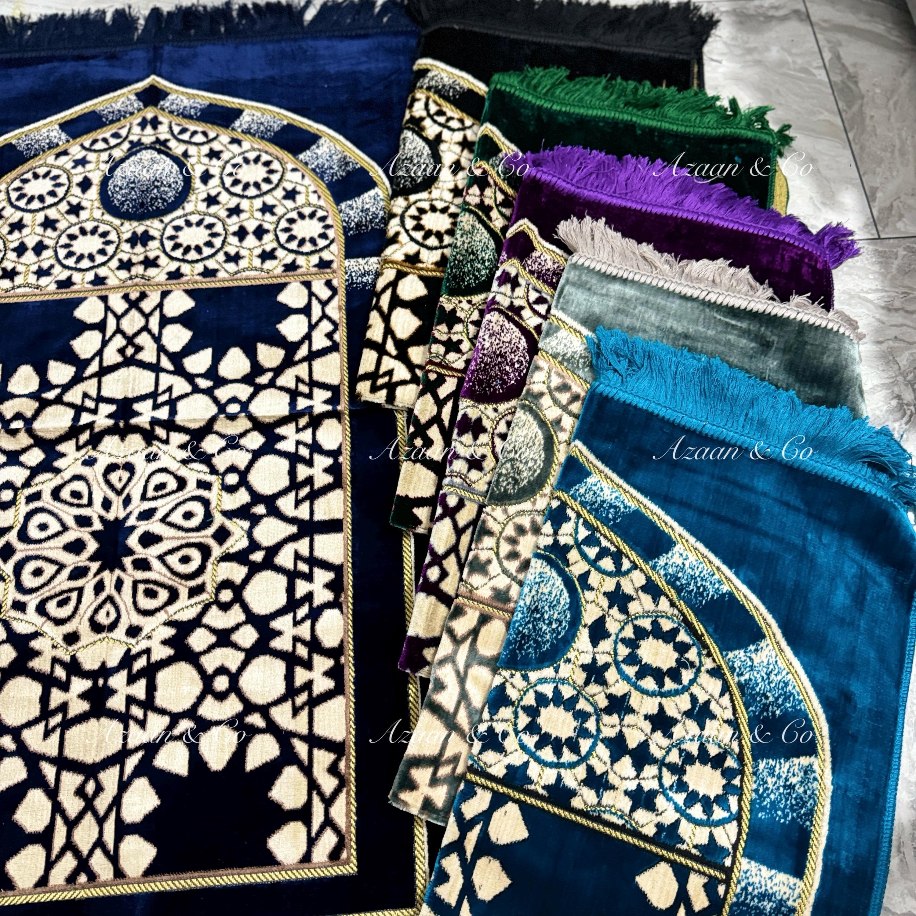 Soft Prayer Mat Islamic Pattern Size 70cm × 110cm Janamaz Salah Mat Carpet Rug Made in Turkey Turkish Velvet Everyday prayermat Ramadan Eid - image 3
