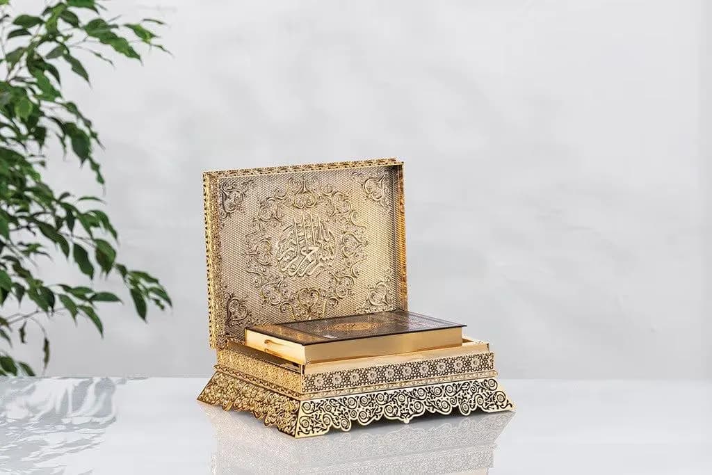 Chest Quran Box Gold, Luxury Quran Box, Muslim gift, Home Decor & Accessory, Islamic Wedding Gift, Koran Home Gift, Islamic Gift, Ramadan - image 3