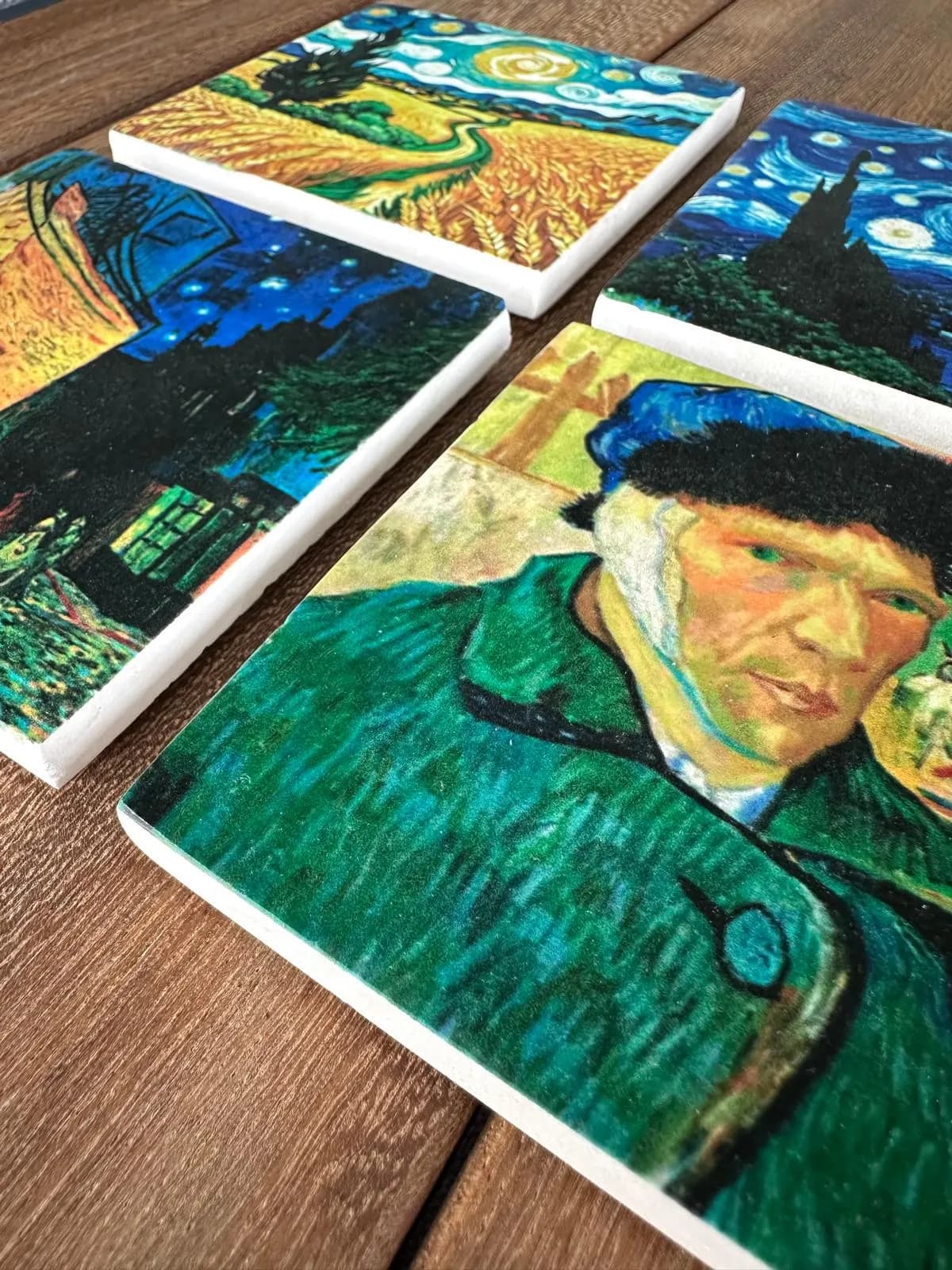 Van Gogh Stone Coasters, Set of 4, Art Home Decor - image 3