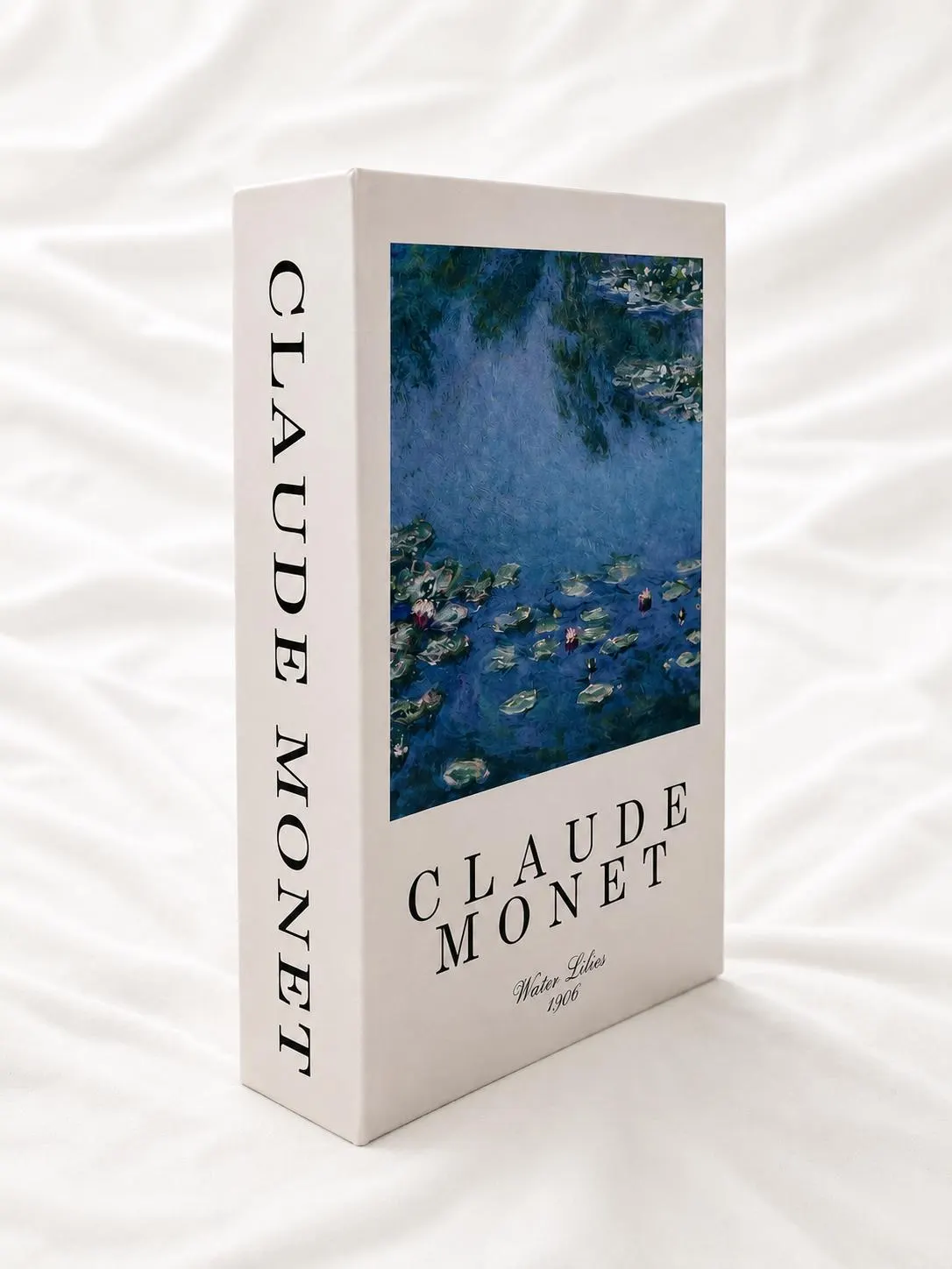 Personalized Claude Monet Water Lilies Faux Book Box, Graduation Keepsake Storage - image 3