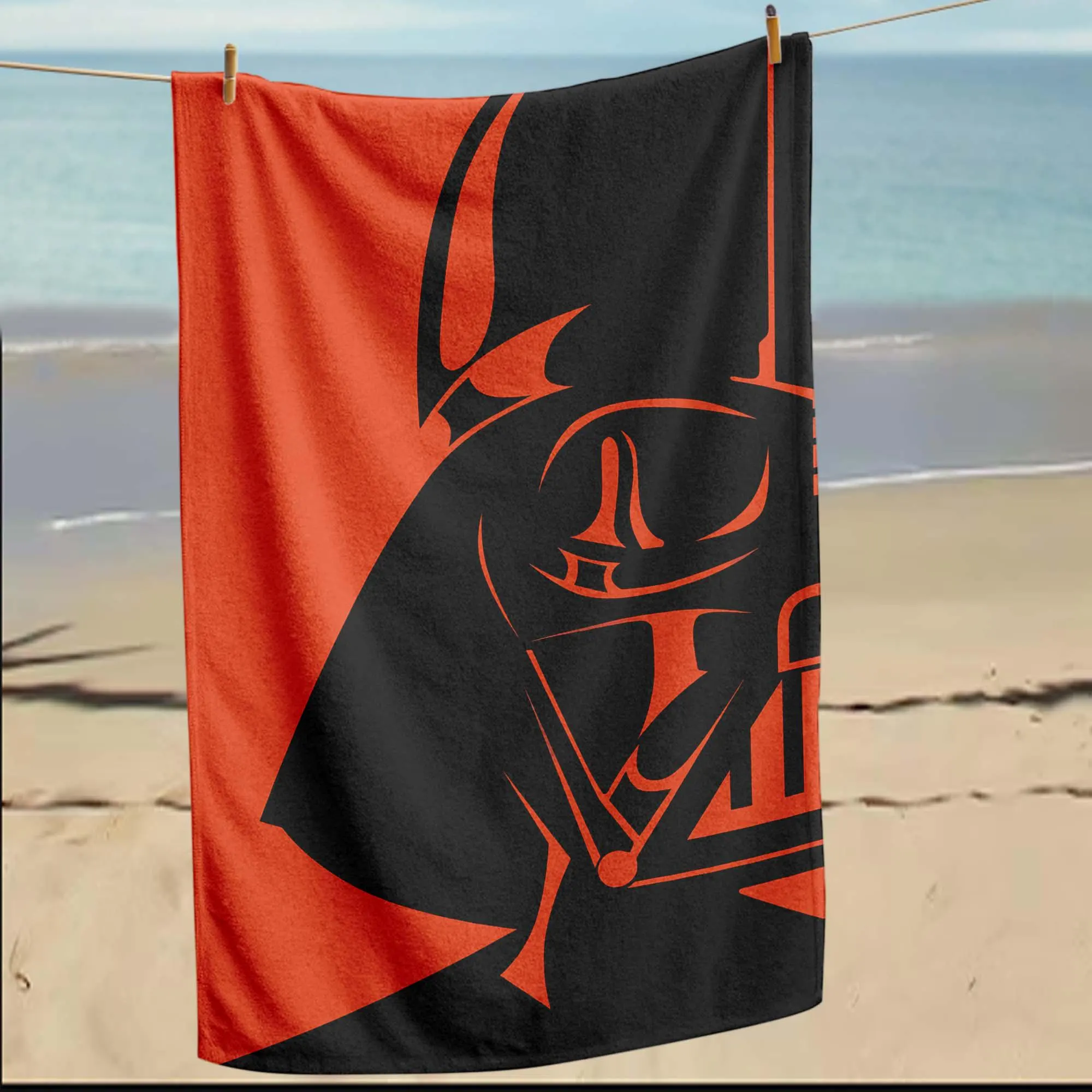Darth Vader Star Wars Towel, Dark Side Gift, Sci Fi Beach Towel, Vader Fan Towel, Movie Themed Towel, Galaxy Force Towel, Space Villain Gift
