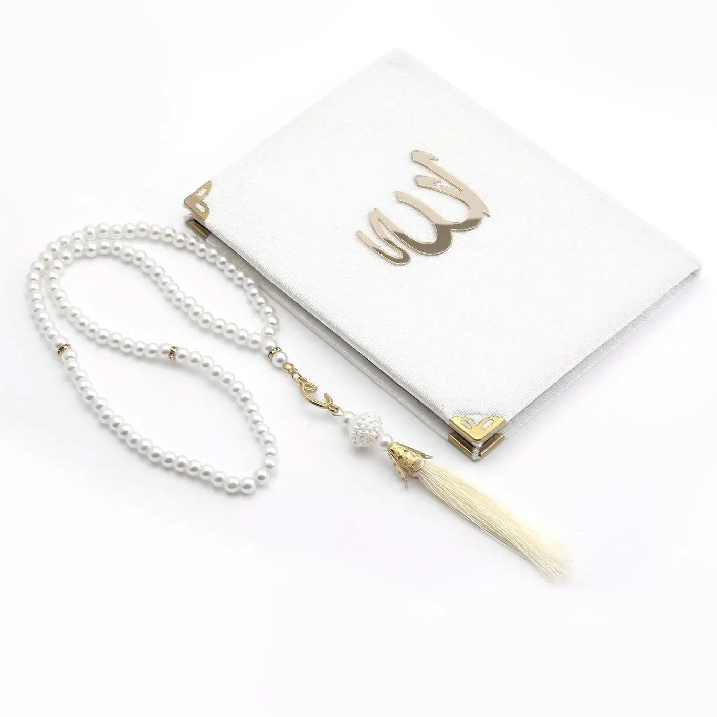 Velvet Yaseen (80Pages) with Rosary in Transparent Bag; Arabic Qoran, Muslim Prayer Book, Yasin - image 5