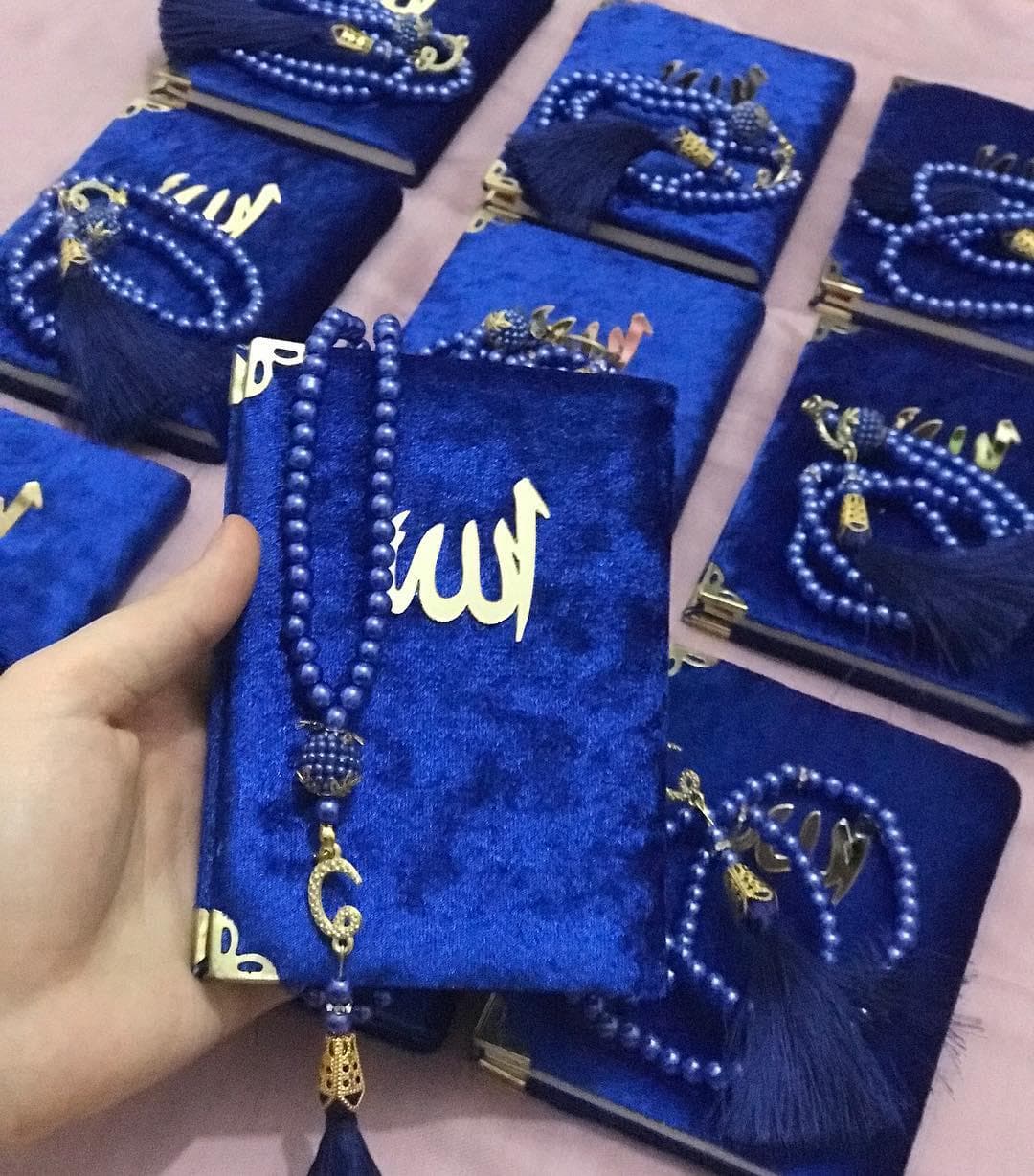 Bulk Velvet Yaseen Tasbih Gift Set; Arabic Quran, Prayer Book, Muslim Surah Book - image 4