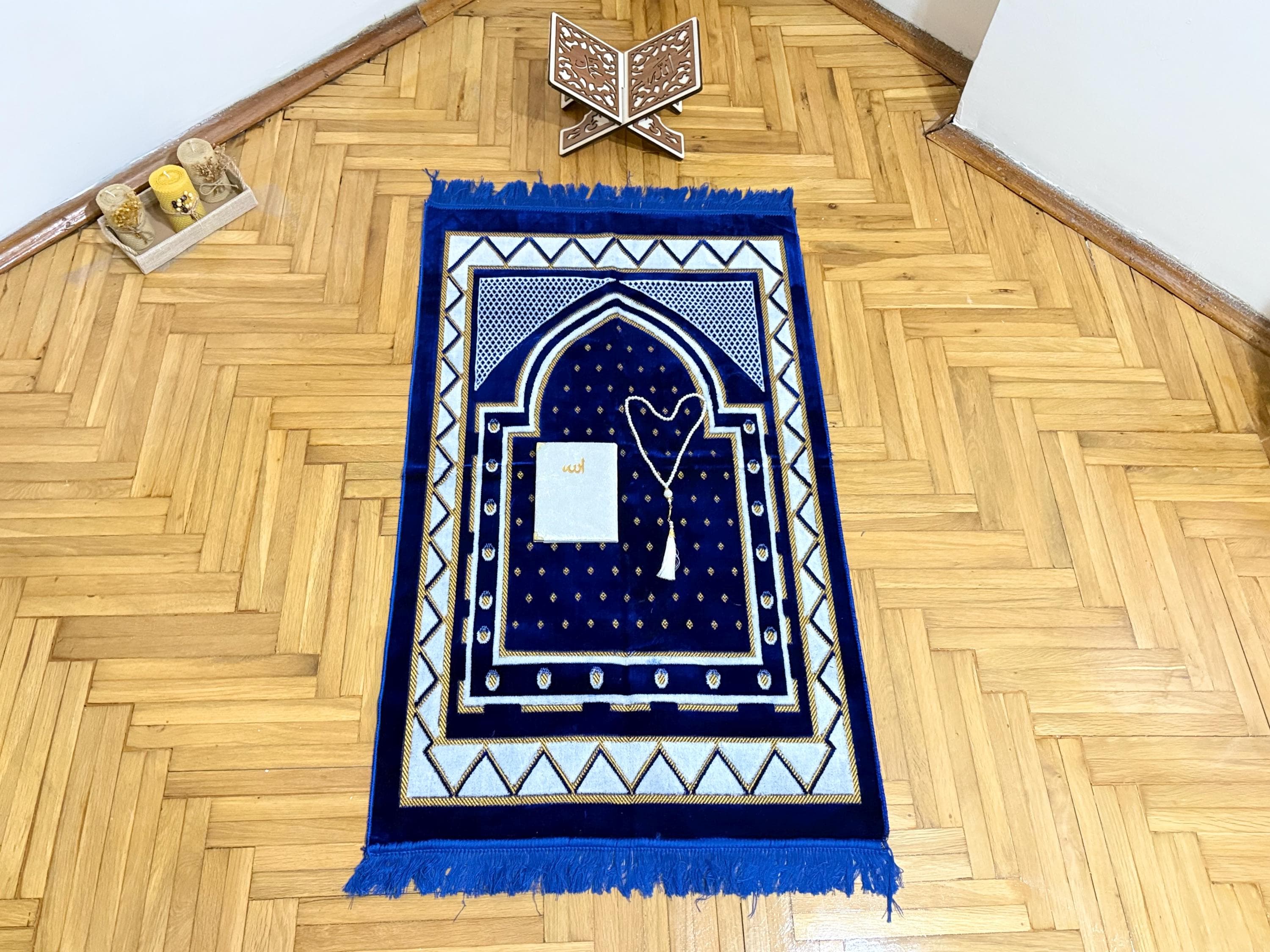 Muslim Prayer Mat Gift Set; Islamıc Prayer Rug, Sejadah, Janamaz, Eid Favors, Mawlid Gifts - image 2