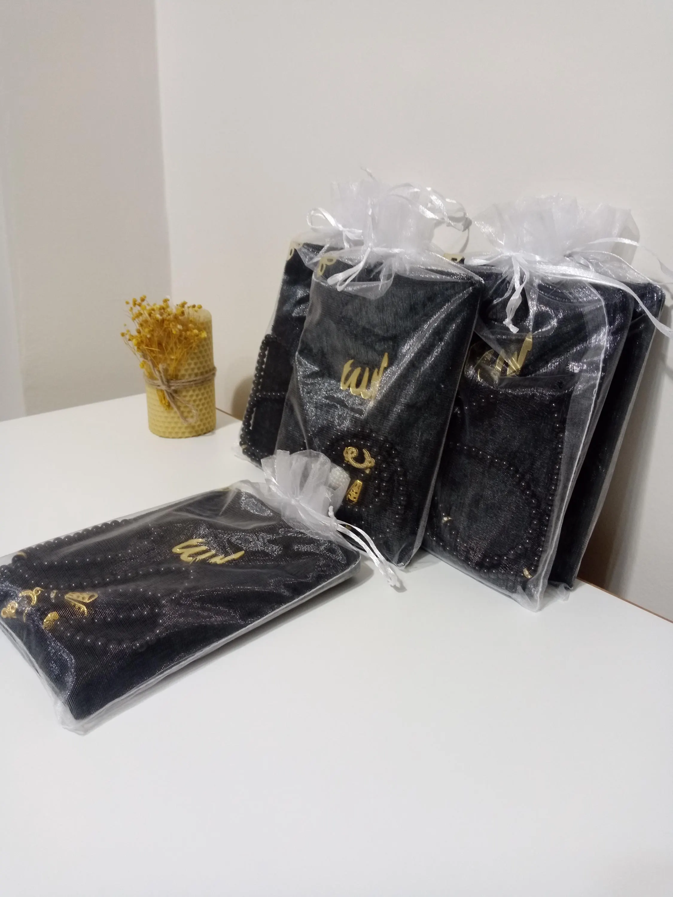 Gift Velvet Covered Surah Yasin Book With Tasbih&Tulle Pouch; Ramadan Gift, Eid Favors - image 4