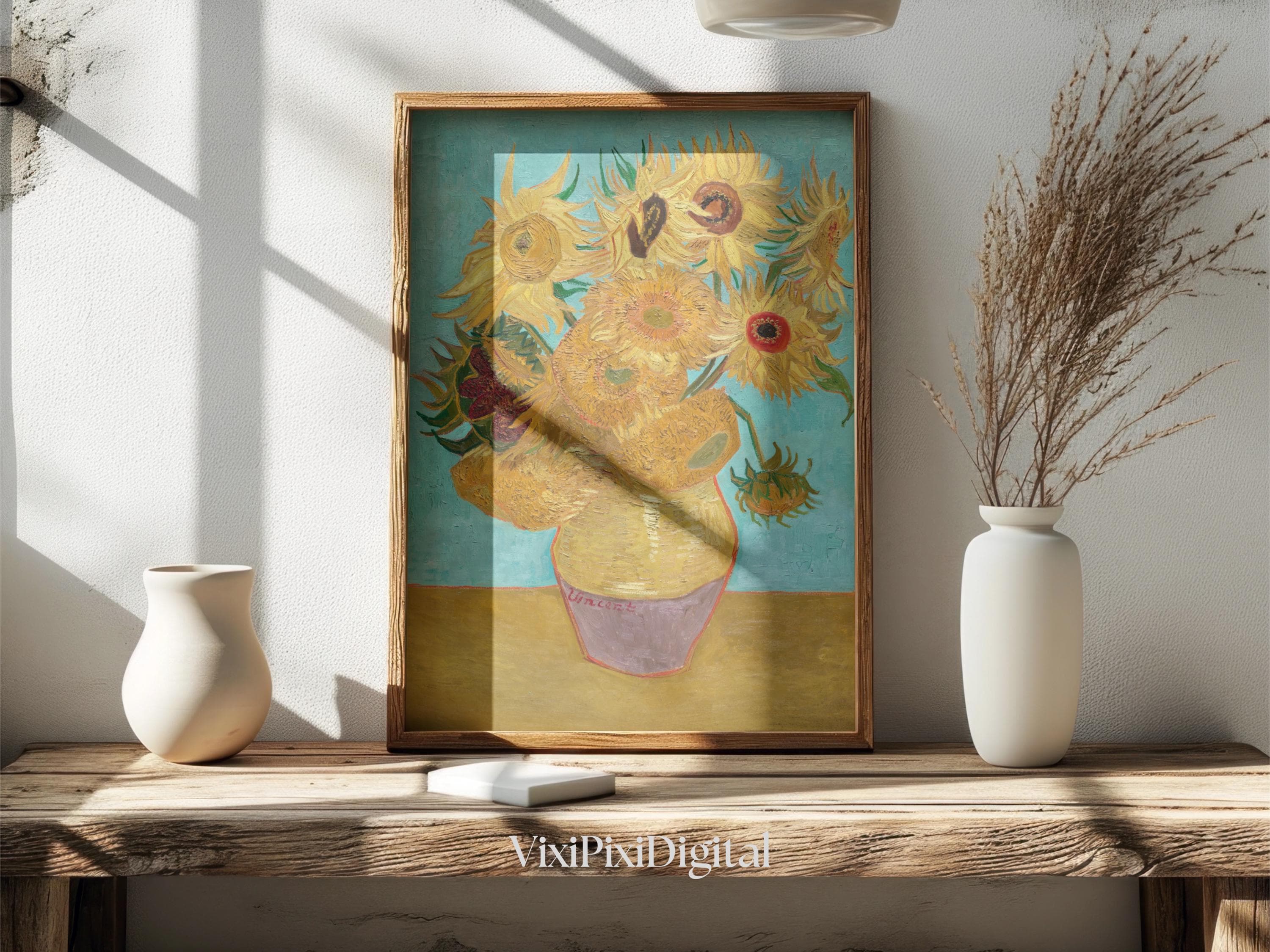 Van Gogh Sunflowers Print: Vintage Floral Oil Painting (Digital Download) - image 5