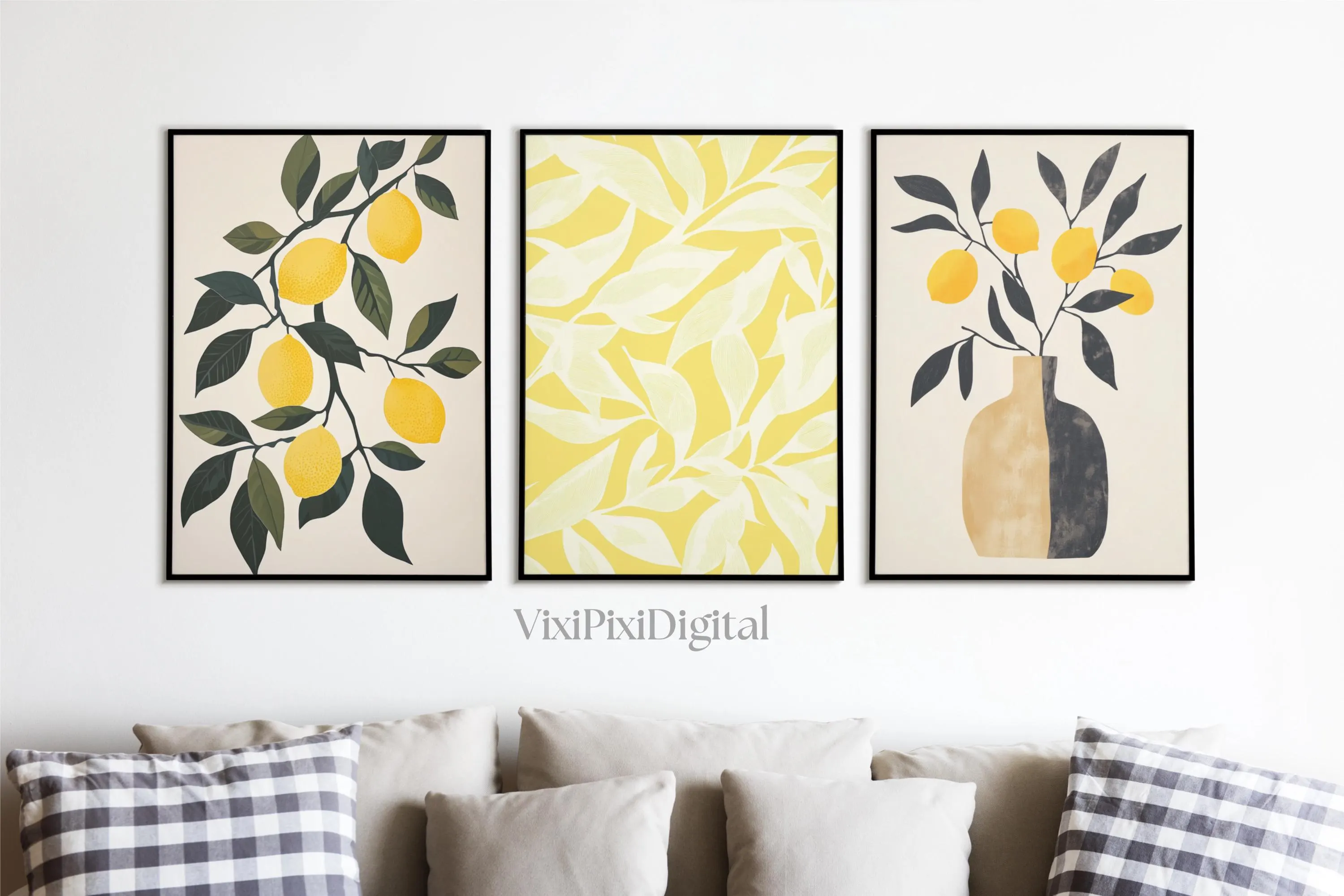 Lemon Botanical Print Set: William Morris & Matisse Inspired (Digital Download) - image 2