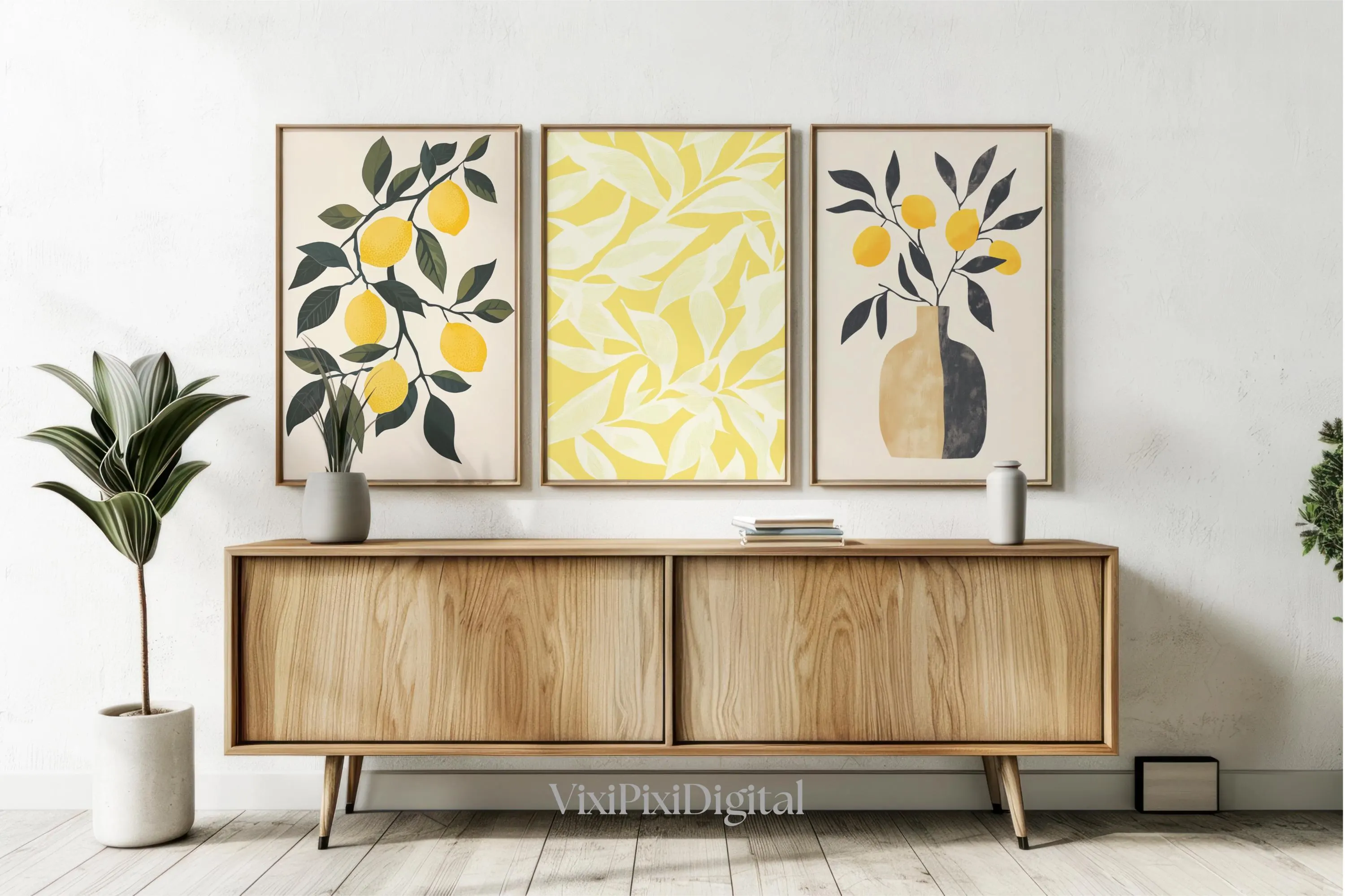 Lemon Botanical Print Set: William Morris & Matisse Inspired (Digital Download) - image 3
