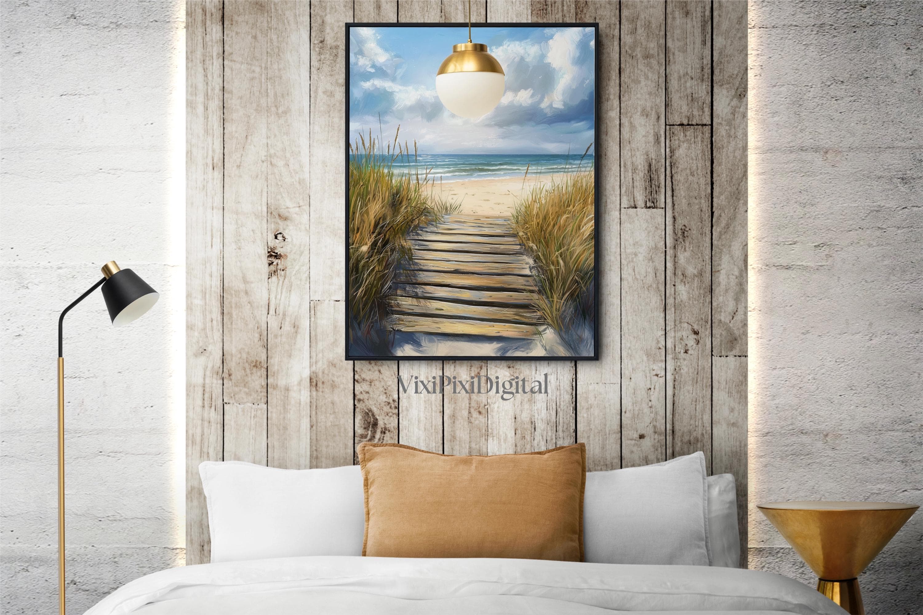 Beach Path Seascape Art Print: Coastal Home Decor (Digital Download) - image 3