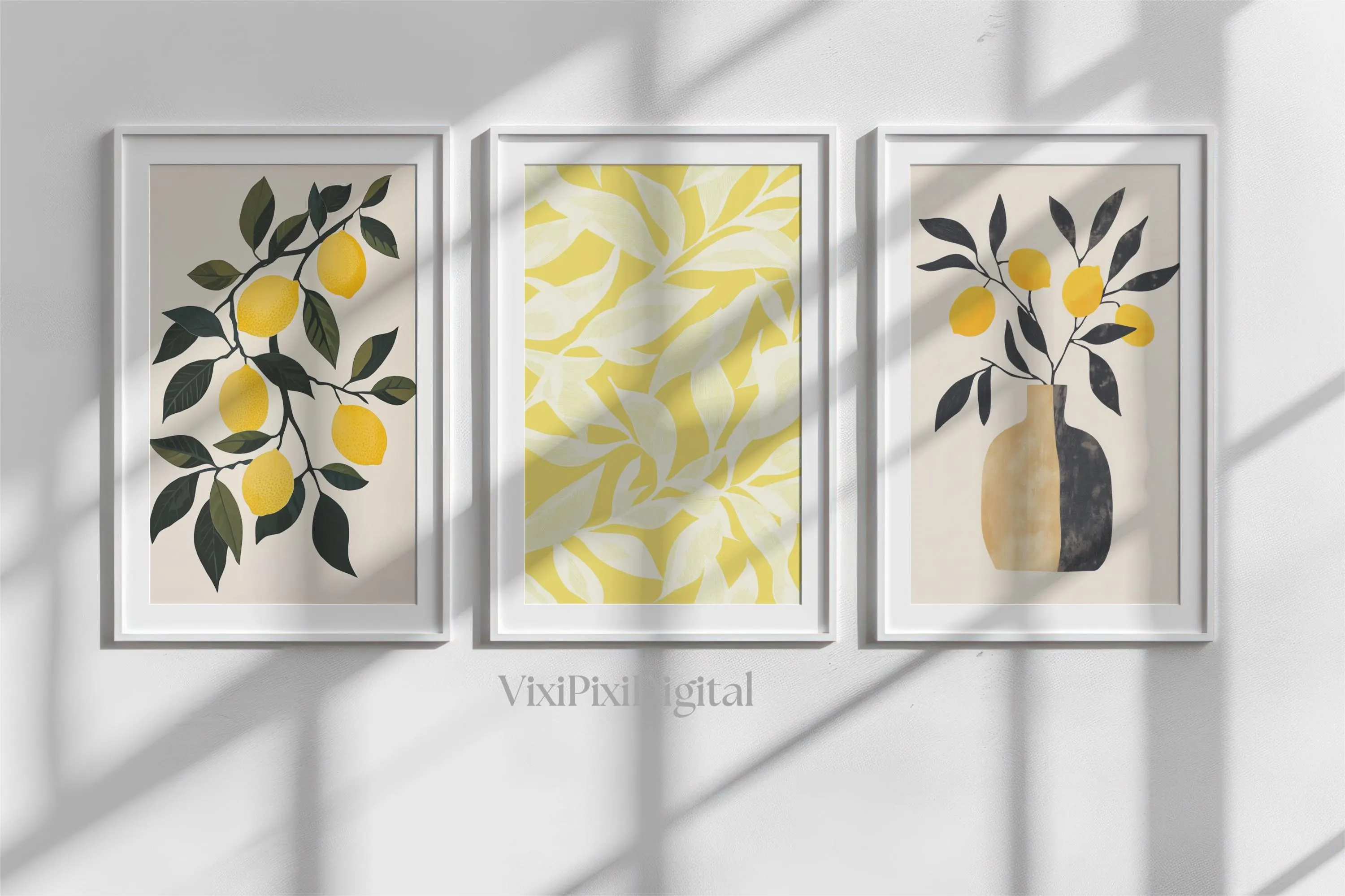 Lemon Botanical Print Set: William Morris & Matisse Inspired (Digital Download) - image 4