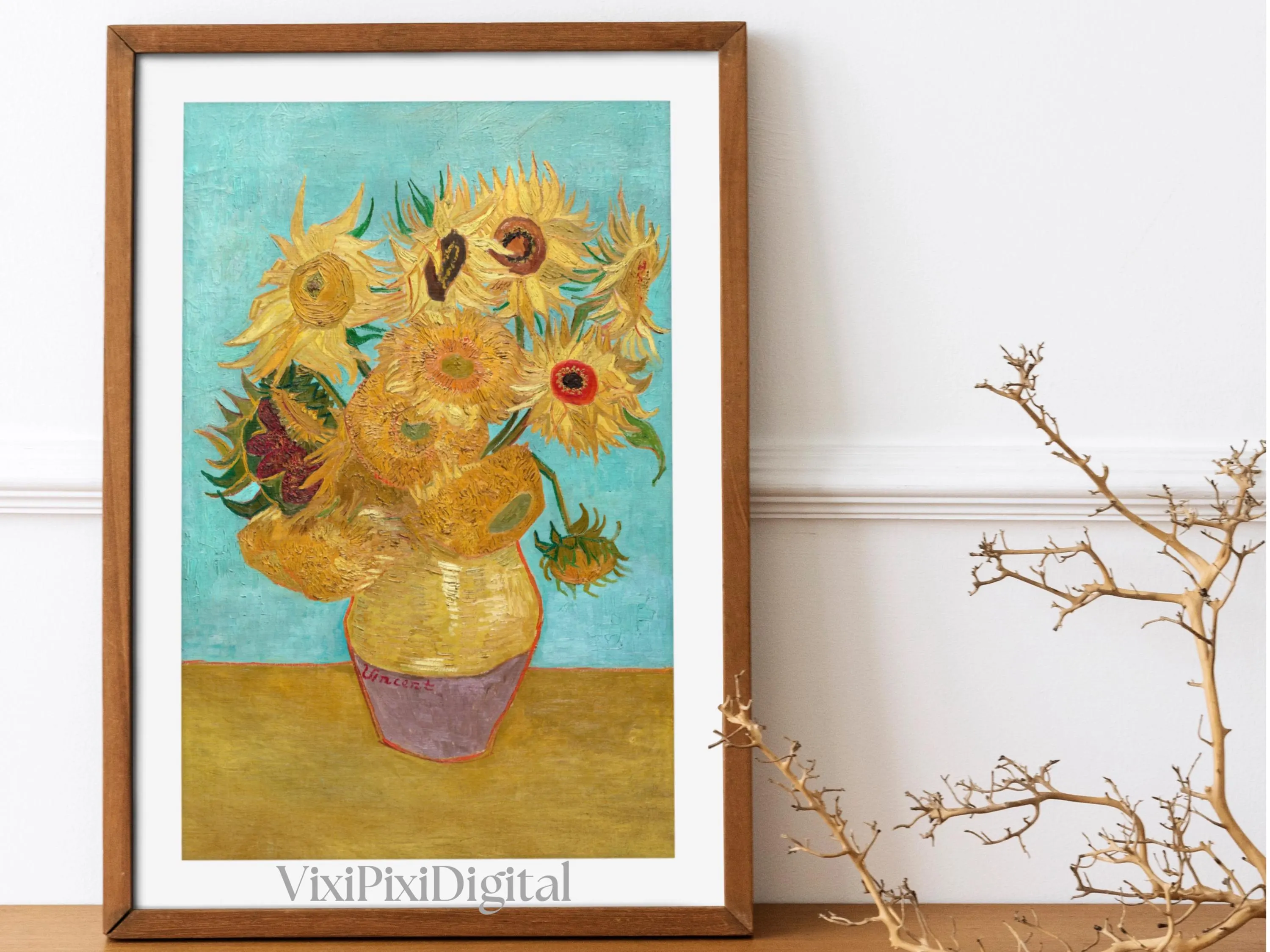 Van Gogh Sunflowers Print: Vintage Floral Oil Painting (Digital Download) - image 4