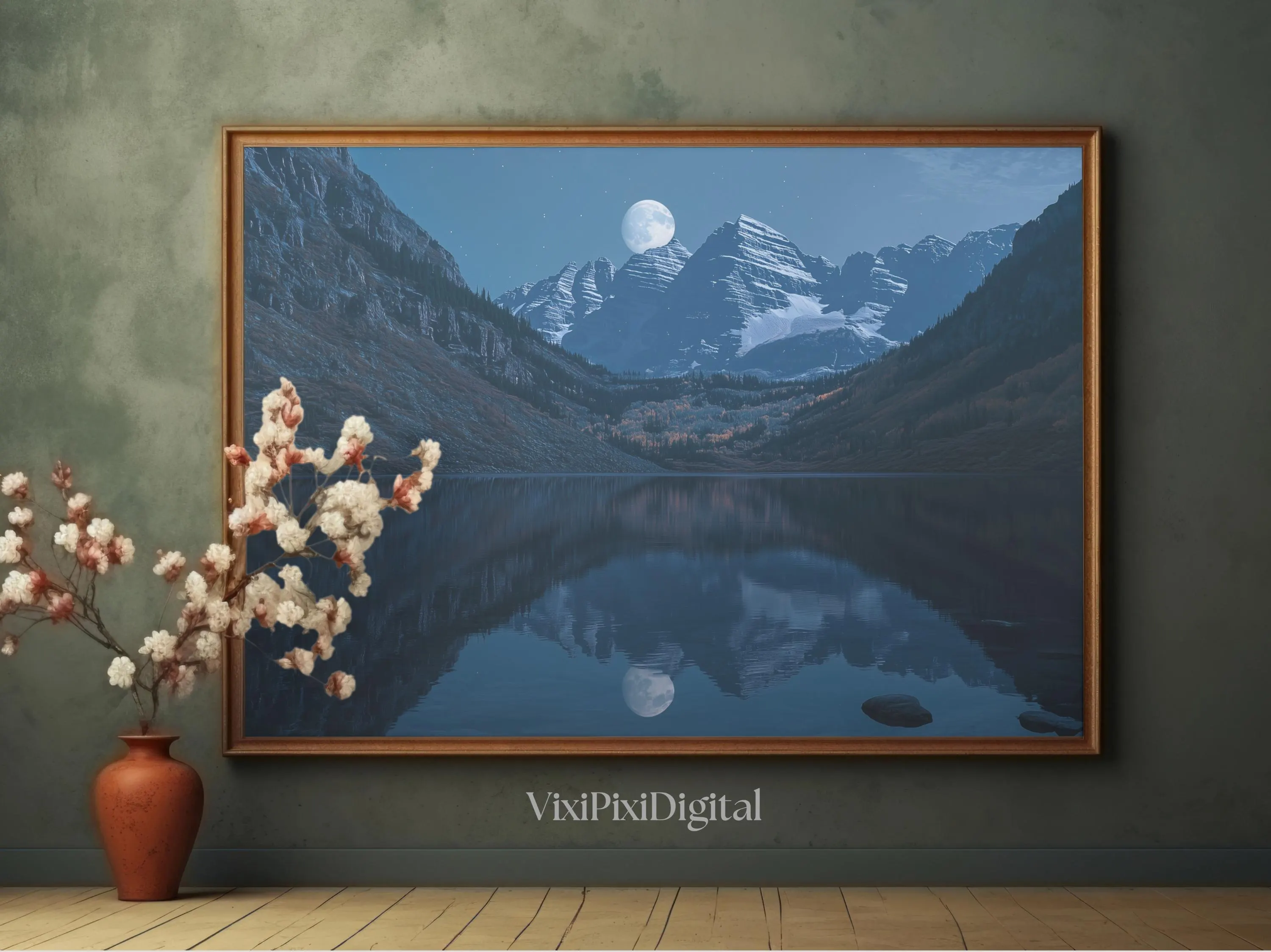 Maroon Bells Night Print: Colorado Mountain Landscape (Digital Download) - image 2