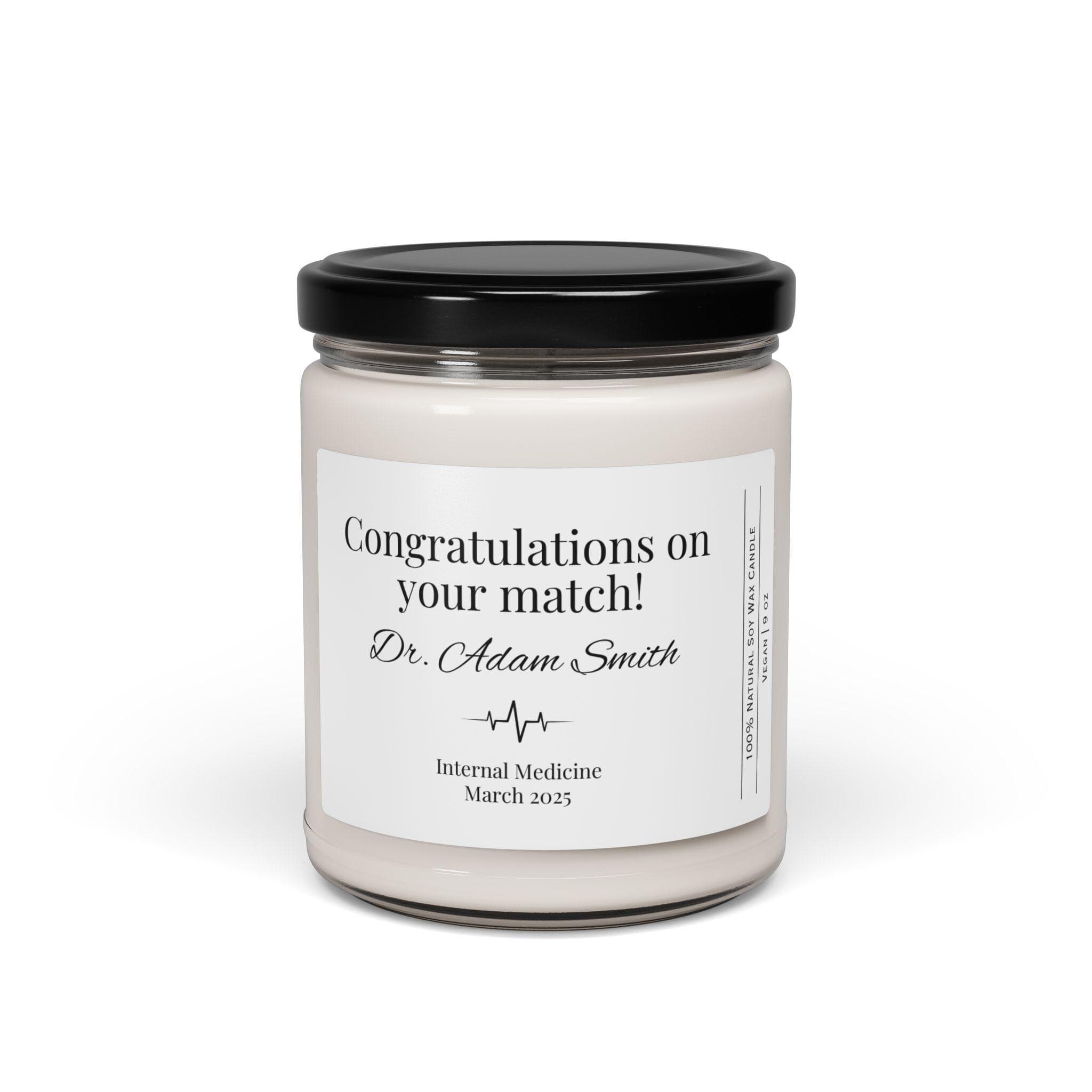 Personalized Residency Match Day Gift Candle, Med School Graduate Gift Doctor Custom Gift Residency Match Day Candle Medical School Grad - image 3