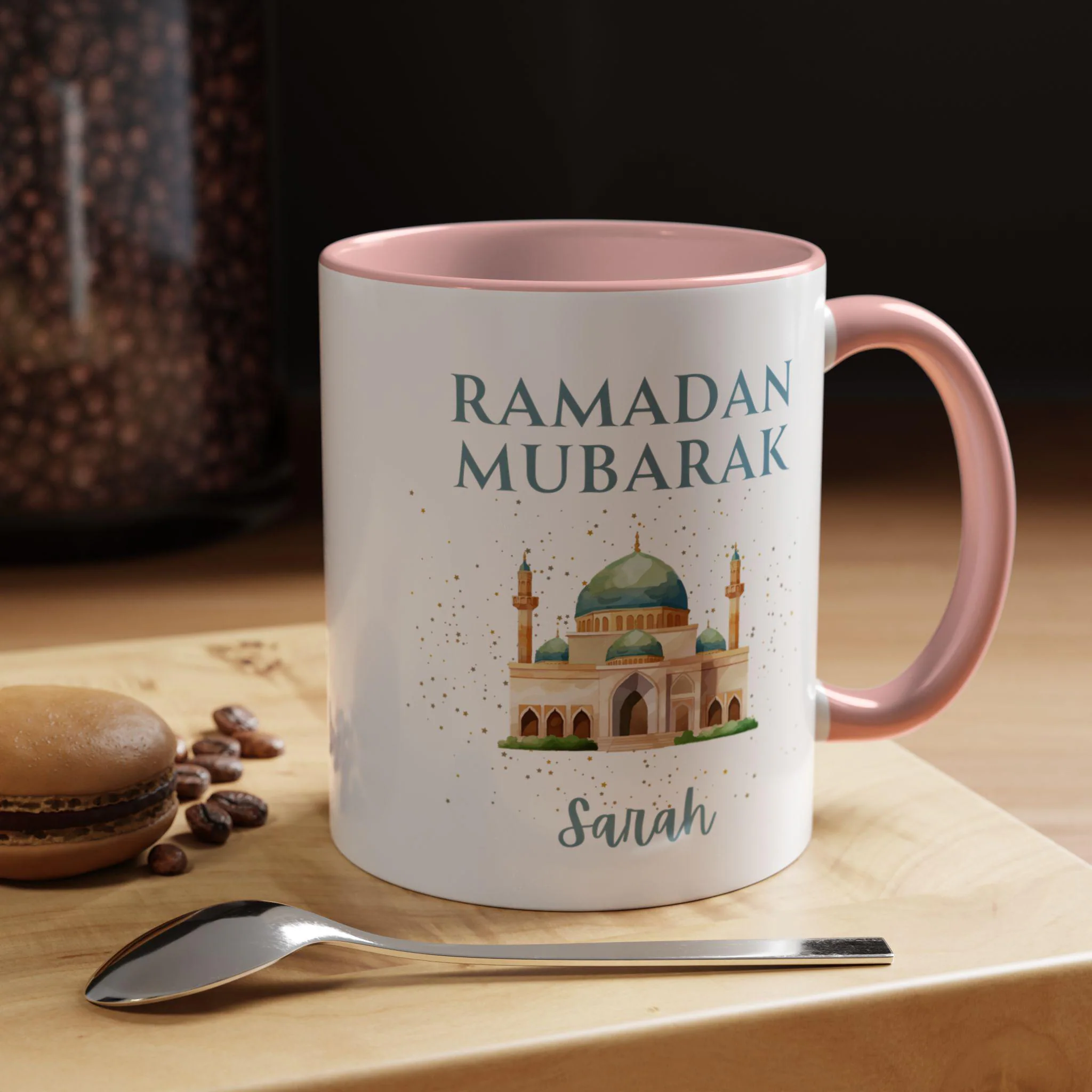 Personalized Ramadan Mubarak Mug Gift for Her/Him, Ramadan Kitchen Accessories, Custom Islamic Mosque Gifts, Gifts for Muslim friend Ramadan - image 2