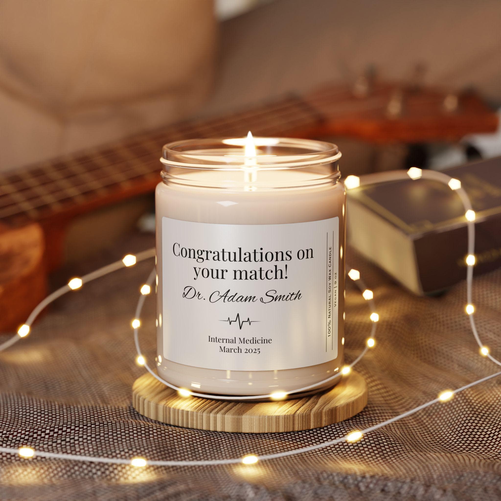 Personalized Residency Match Day Gift Candle, Med School Graduate Gift Doctor Custom Gift Residency Match Day Candle Medical School Grad - image 4