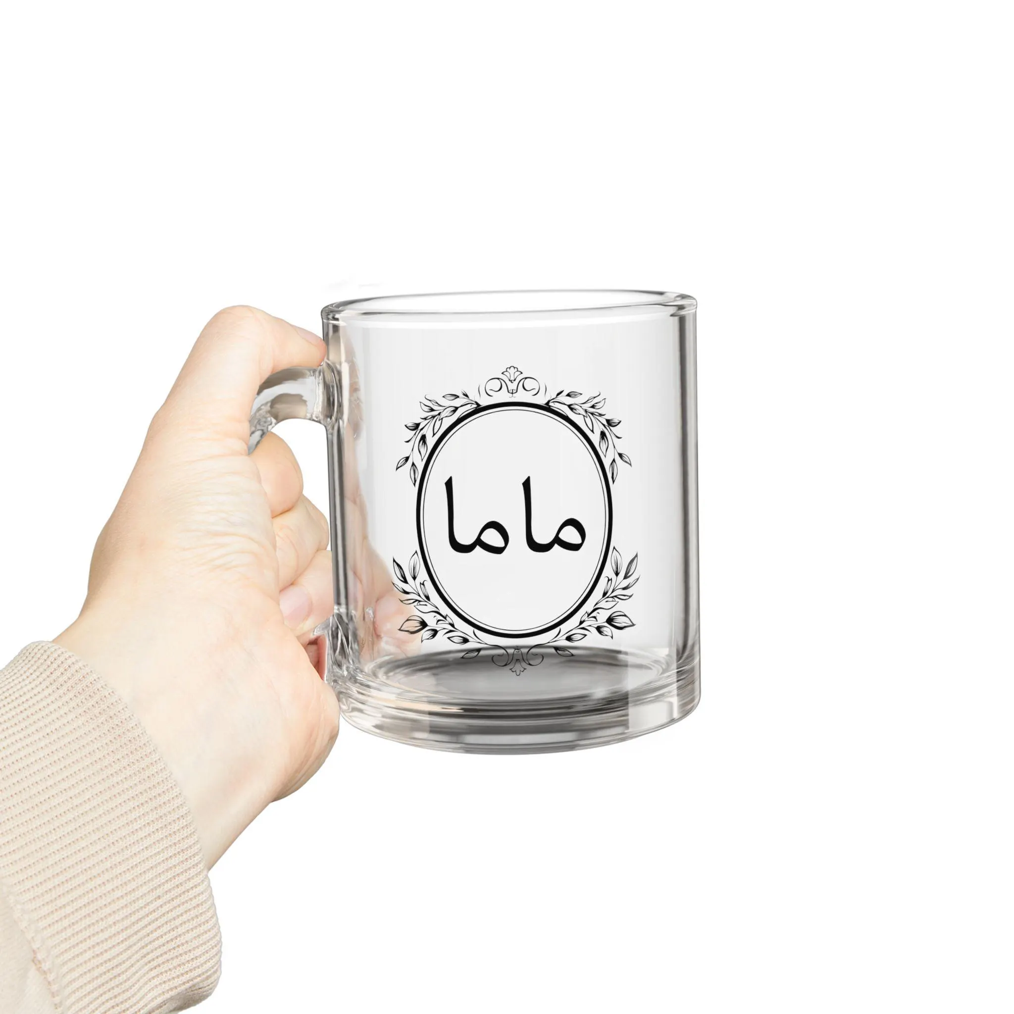 Arabic Mom Mug Mama Glass Mug, Arabic Mama Coffee Mug, Eid Gift for Muslim Mom, Gift Islamic Mug, Arab Mom Gift, Islamic Gift for Mom Mug - image 3