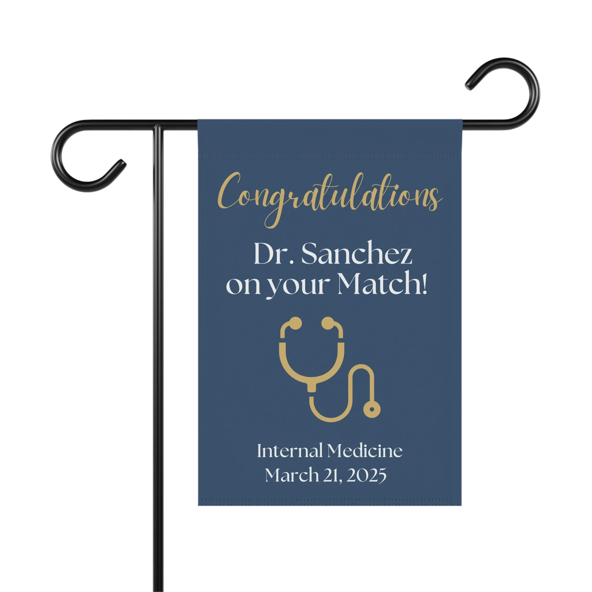 Custom Match Day Garden Banner, Med School Graduation Banner, Residency Gifts Personalized Match Day Yard Sign Med School Grad Sign Doctor - image 4