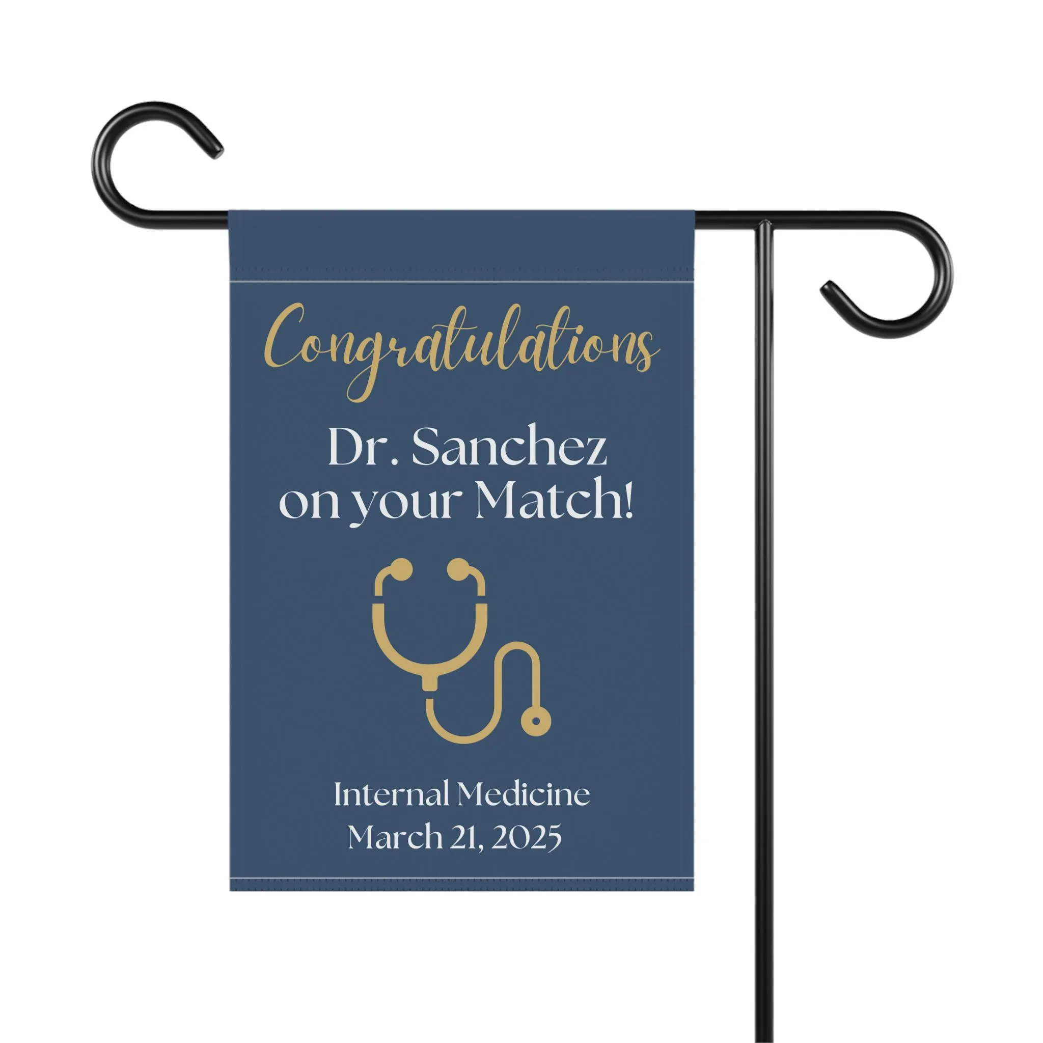 Custom Match Day Garden Banner, Med School Graduation Banner, Residency Gifts Personalized Match Day Yard Sign Med School Grad Sign Doctor - image 5