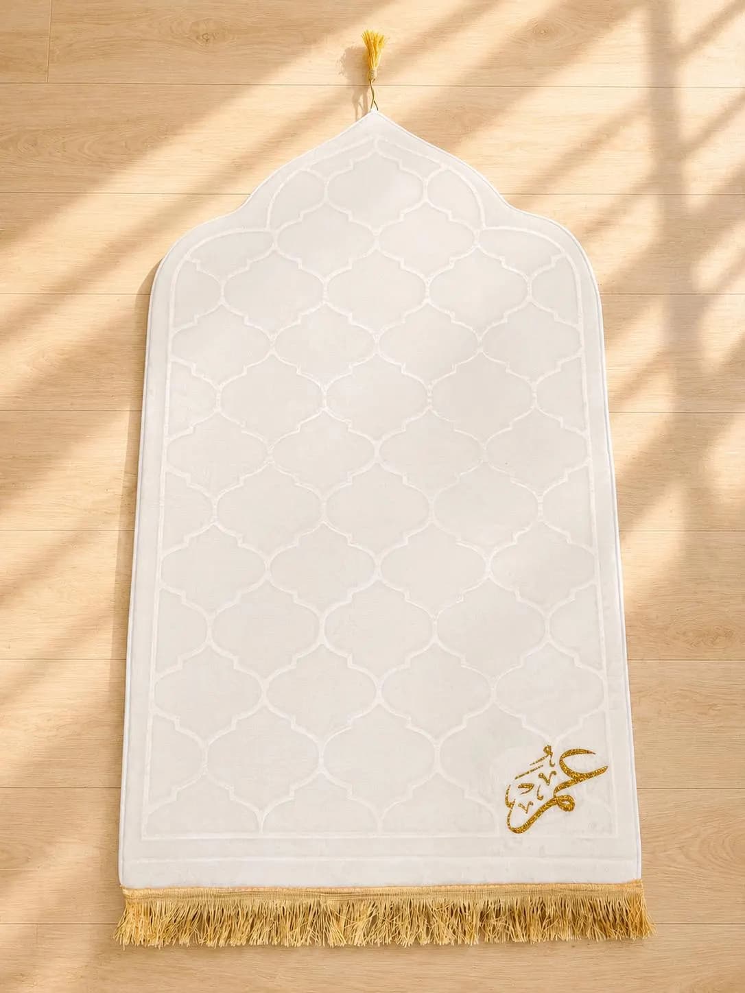 Personalized Prayer Mat | Sadaqah Jariyah Gift | Custom Islamic Gift | Muslim Gift for Him or Her |Arabic Name Prayer Mat |Velvet Prayer Rug - image 2