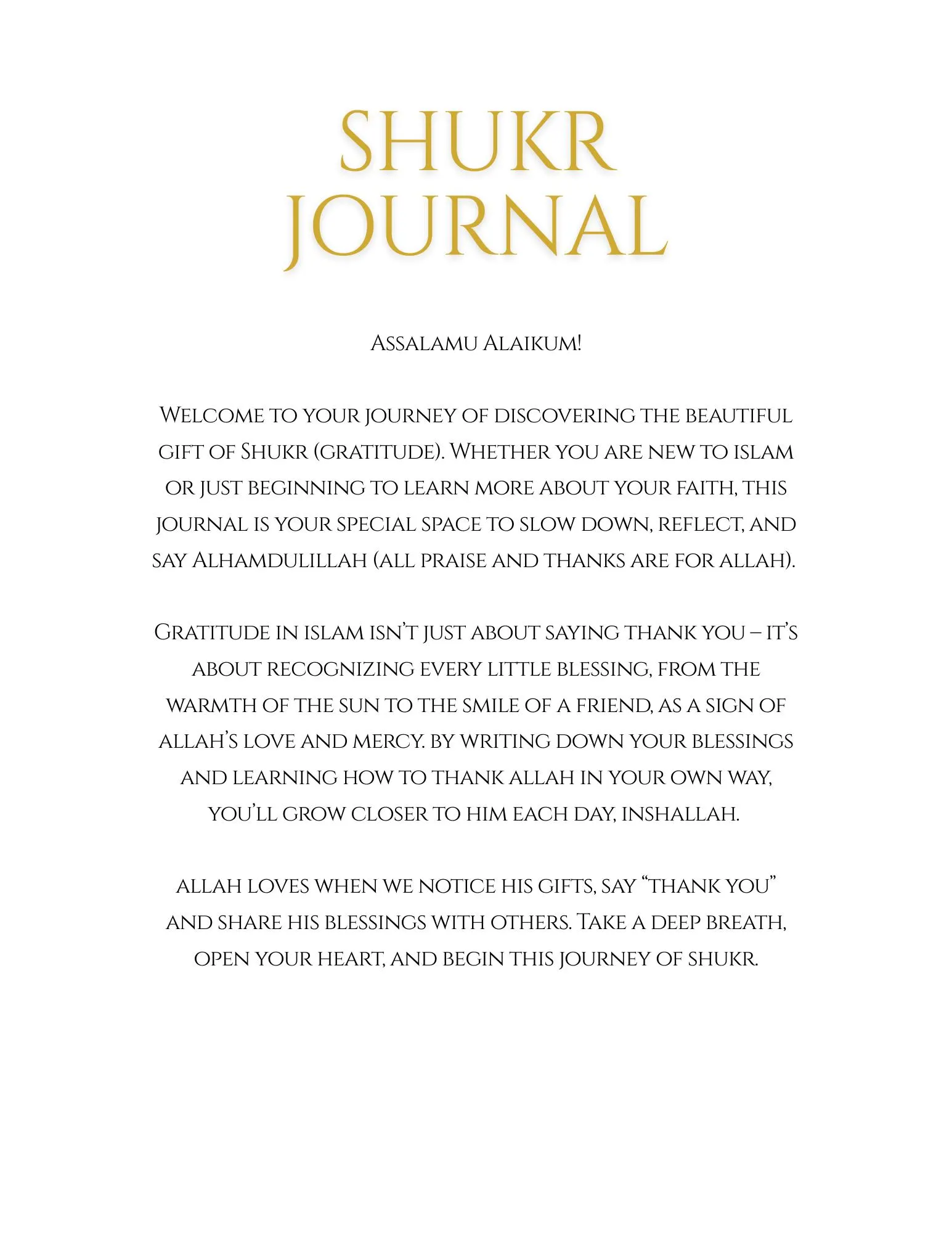 Shukr Journal: Gratitude Tracker and Reflection Notebook - image 3