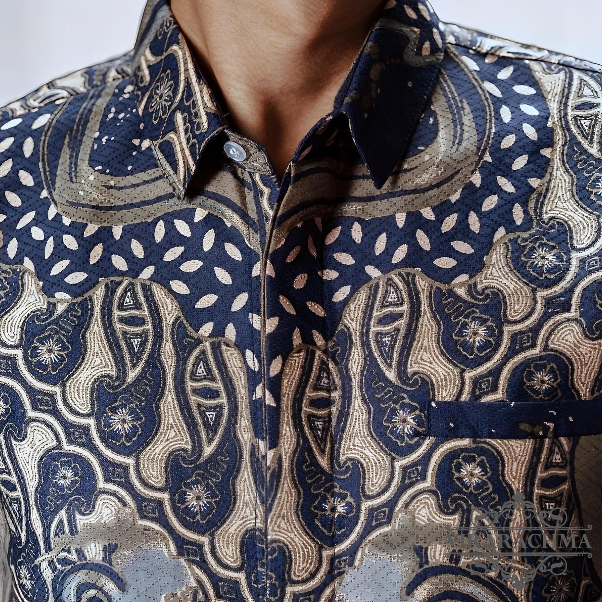 Matching Men's Batik Shirt - Long Sleeve, Classy Look, Stylish Men, Men Batik, Batik Shirt, Formal Shirt For Men