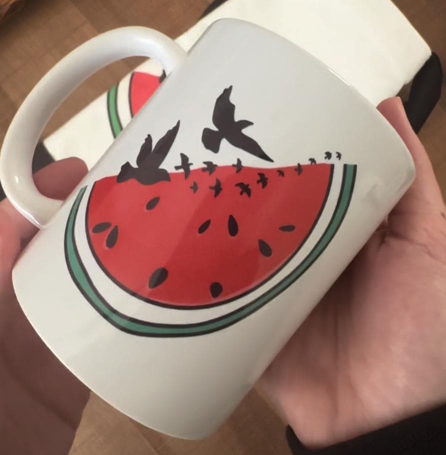 Palestinian Watermelon & Birds Mug: Freedom Art, Cultural Gift - image 4