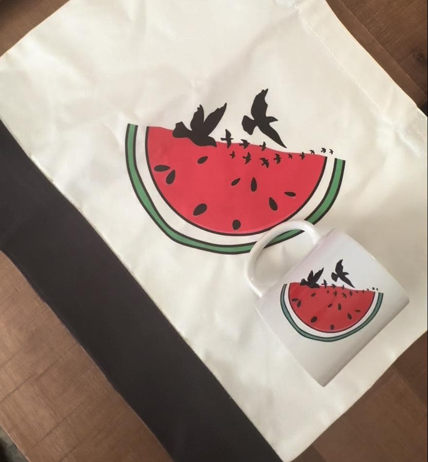 Palestinian Watermelon & Birds Mug: Freedom Art, Cultural Gift - image 5