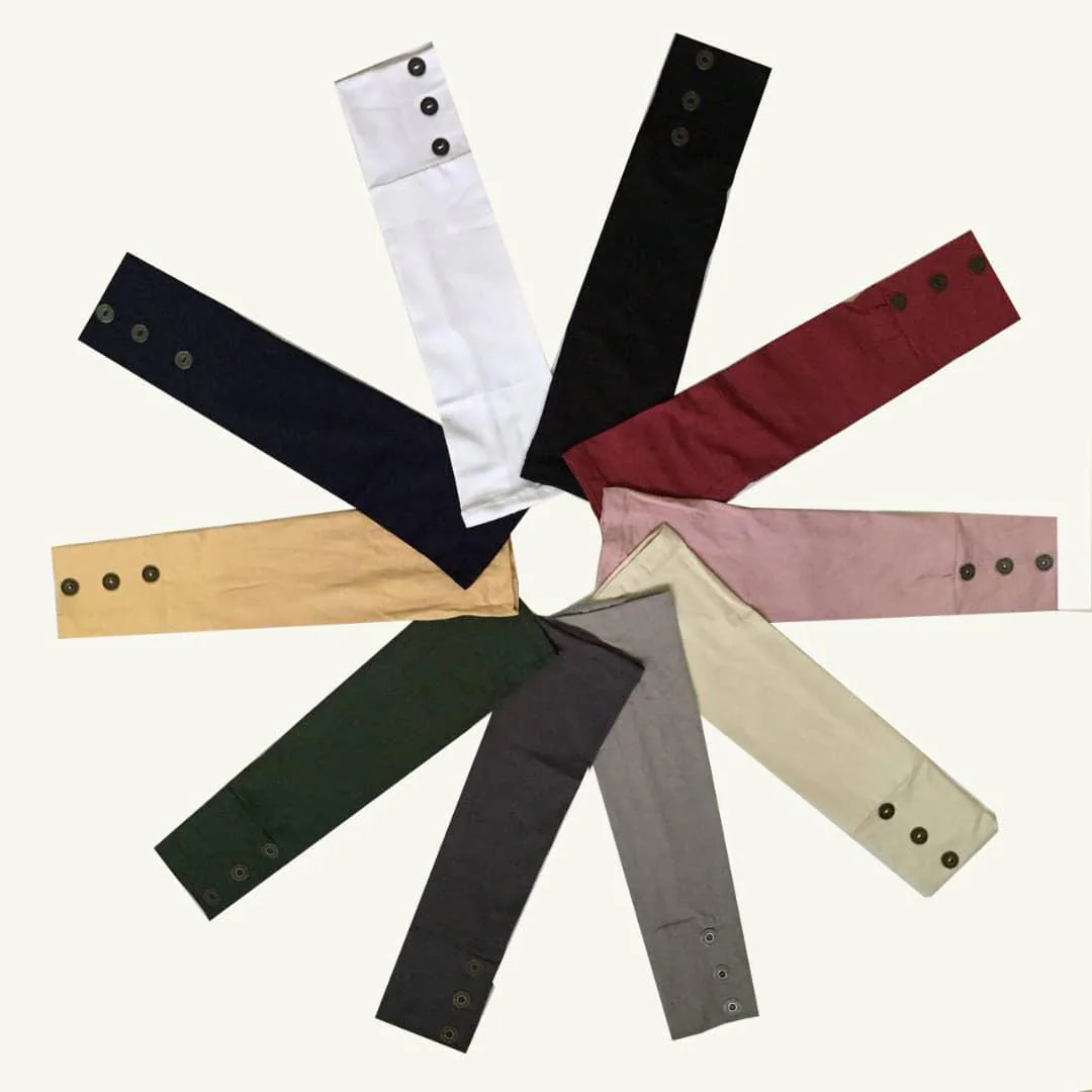 2X Elegant Turlu 1 pair Arm Sleeve with/without button Cover comfy stretch Women - image 2