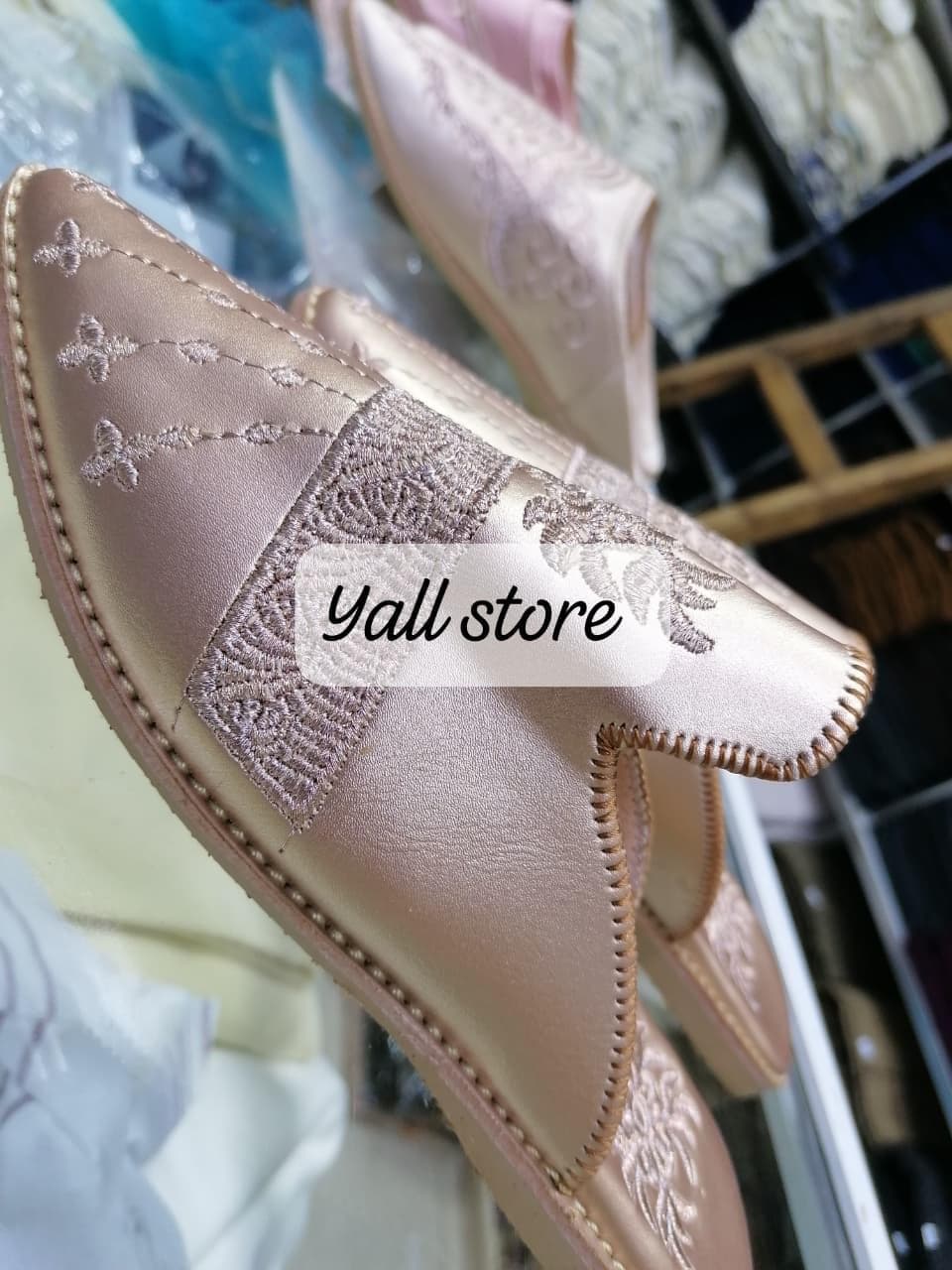 Handmade Moroccan Babouches, Embroidered Leather Slippers - image 2