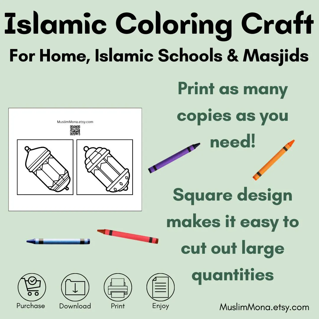 Islamic Coloring Craft: 10 Designs for Kids (Digital Download) - image 3
