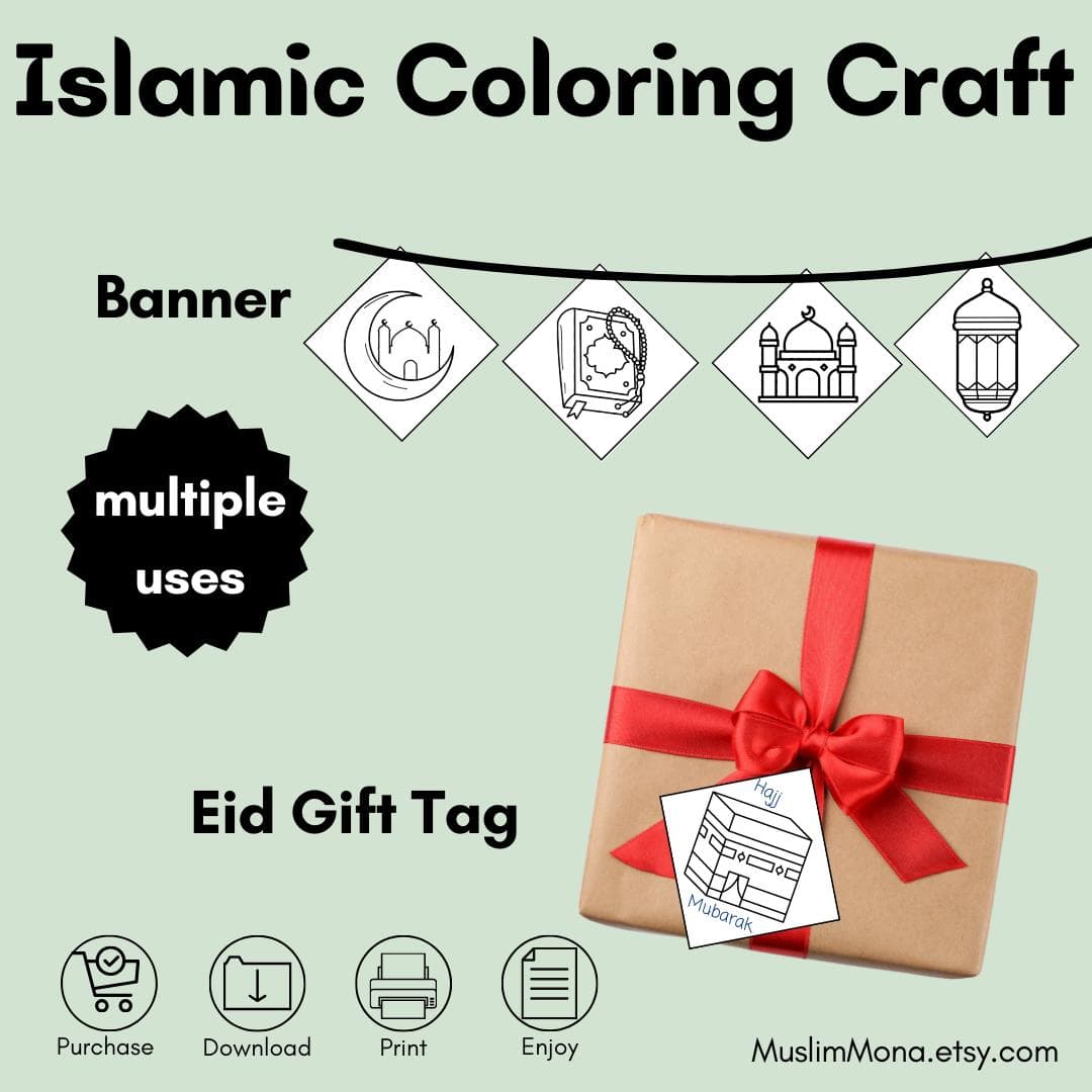 Islamic Coloring Craft: 10 Designs for Kids (Digital Download) - image 5