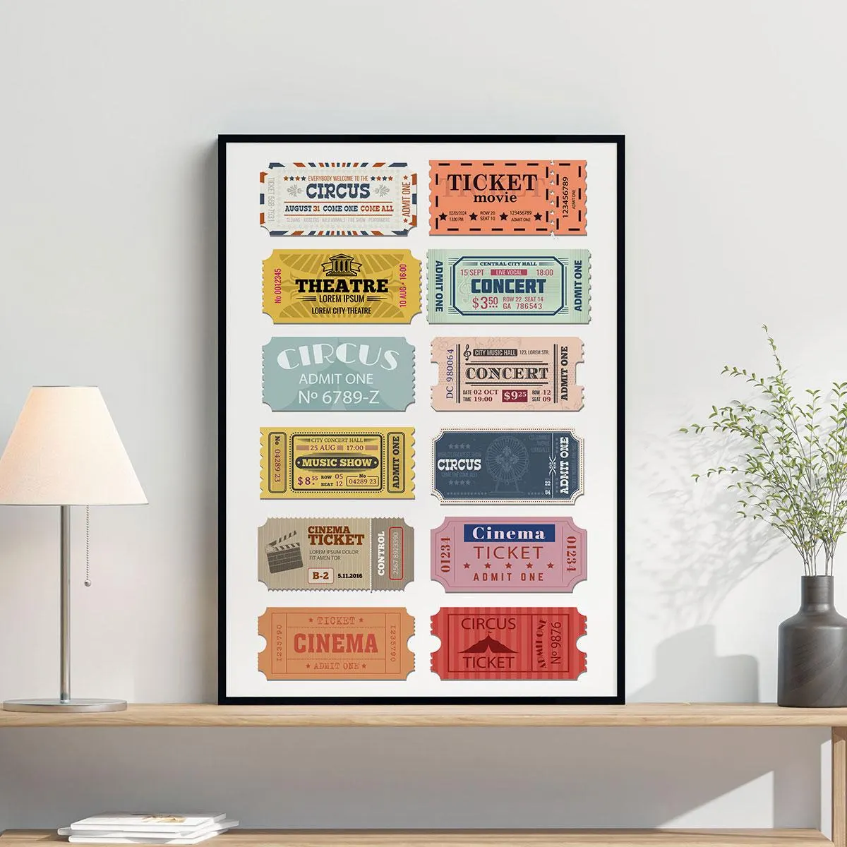 Retro Ticket Print Poster Retro Wall Art Poster Trendy Aesthetic Poster Movie Ticket Dorm Room Decor Gifts For Her And Him - image 3