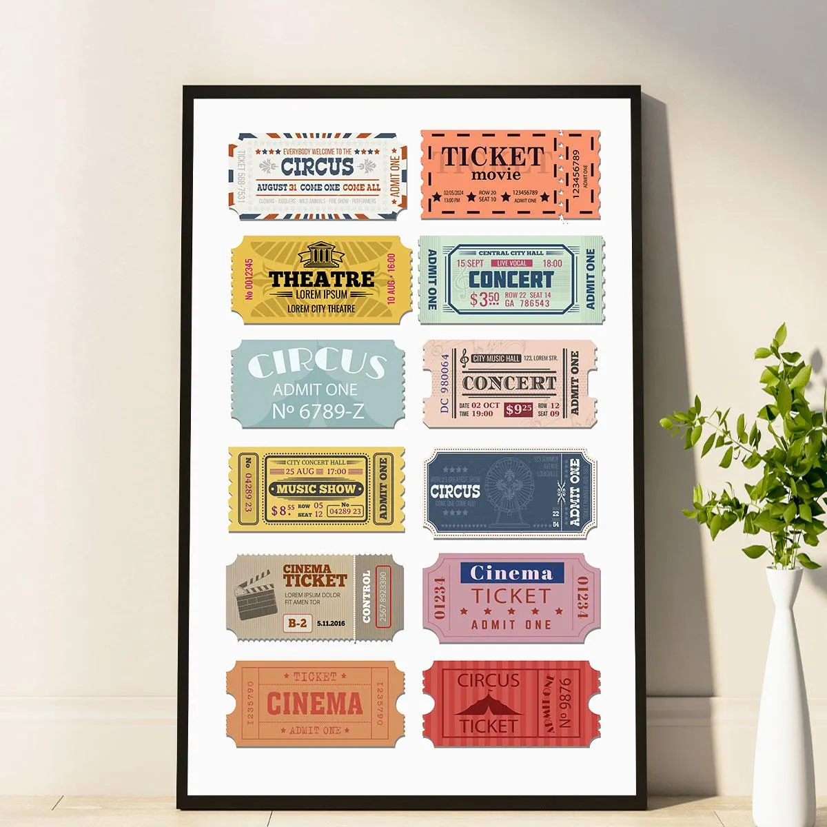 Retro Ticket Print Poster Retro Wall Art Poster Trendy Aesthetic Poster Movie Ticket Dorm Room Decor Gifts For Her And Him - image 4