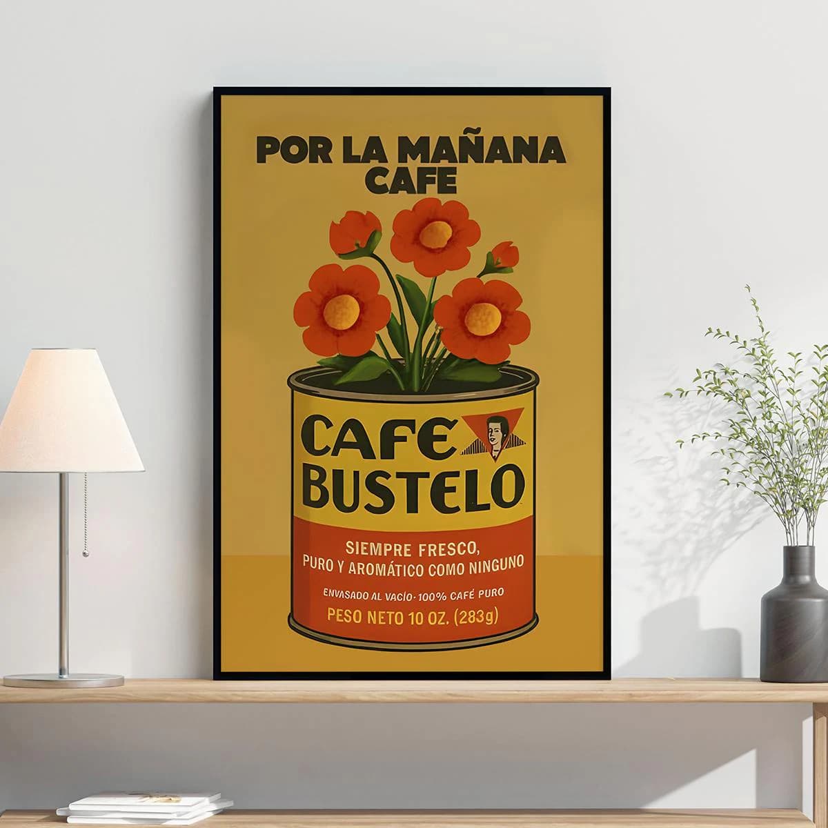 Vintage Cafe Bustelo Coffee Wall Art Poster Retro Coffee Poster Spanish Home Decor Hispanic Latino Coffee Art Debi Tirar Mas Fotos Art - image 3