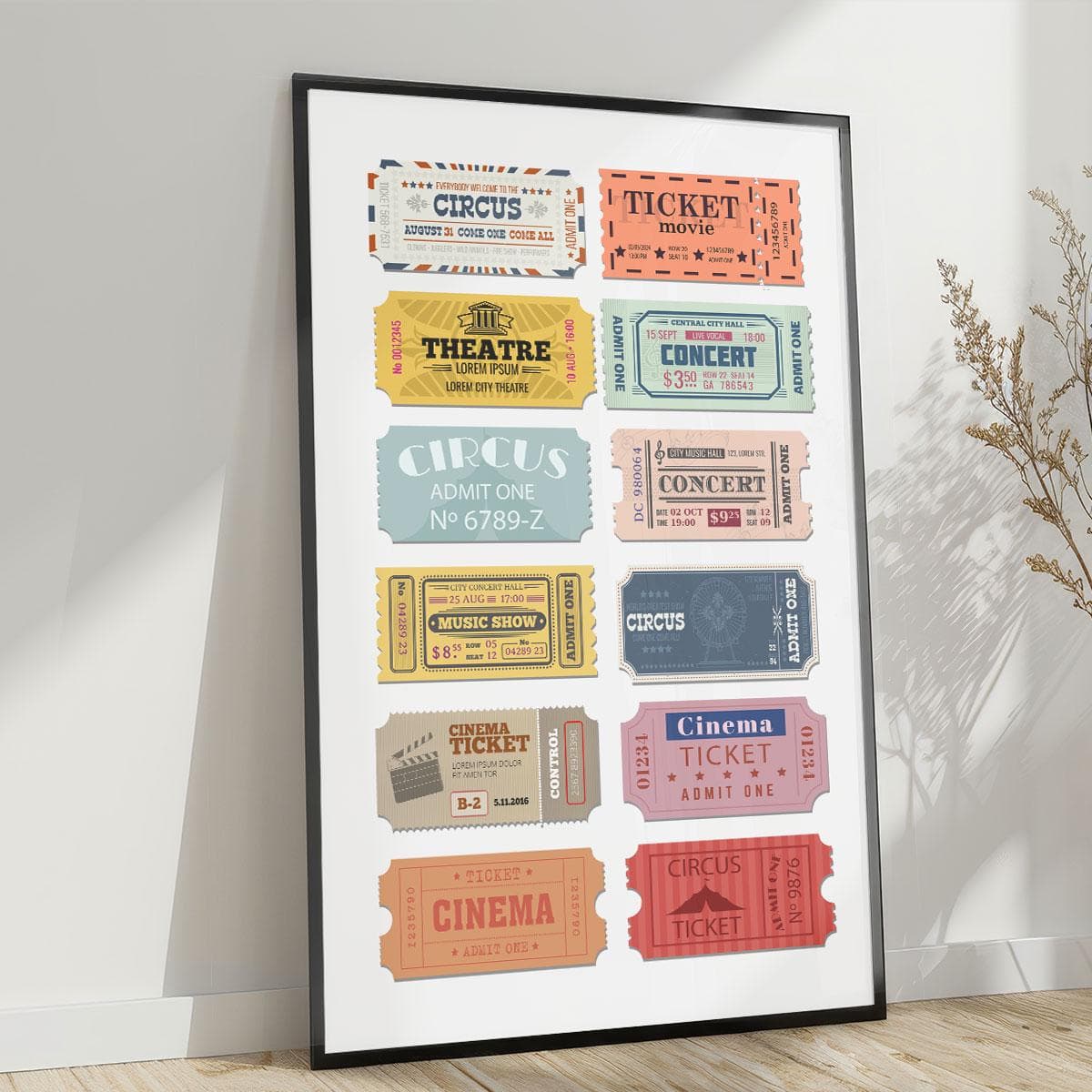 Retro Ticket Print Poster Retro Wall Art Poster Trendy Aesthetic Poster Movie Ticket Dorm Room Decor Gifts For Her And Him - image 5