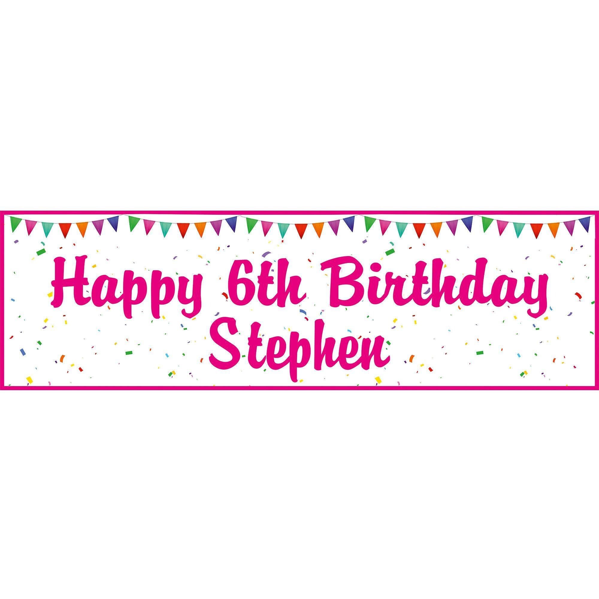 2 personalised birthday party banner kids children adults birthday -1st 2nd 18th 21st 30th 40th 50th 60th 70th 80th birthday decorations - image 5