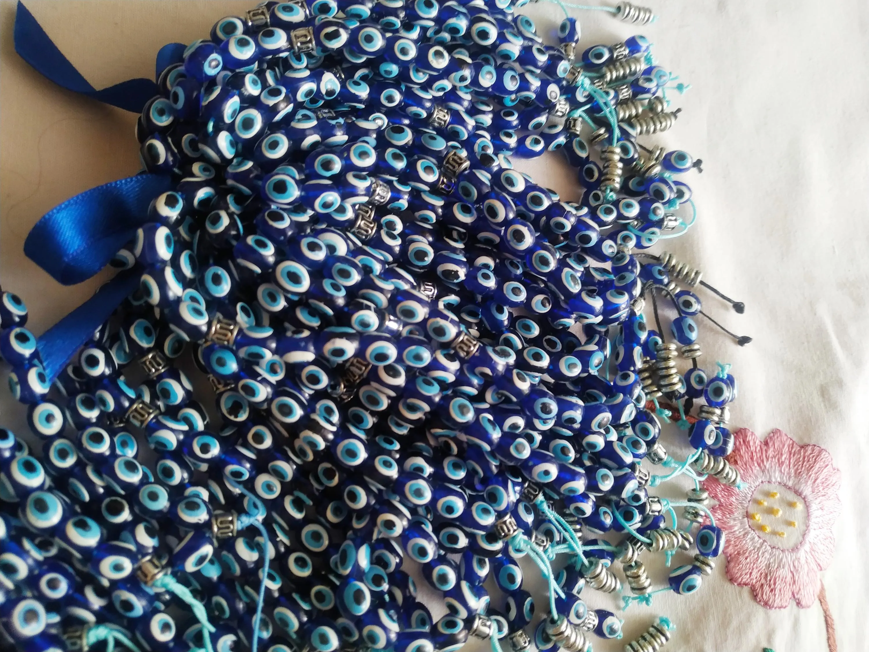 Evil eye komboloi,prayer bead , tasbeeh, greek komboloi, greek worry bead, wedding favor, evil eye wedding komboloi, greek komboloi favo - image 4