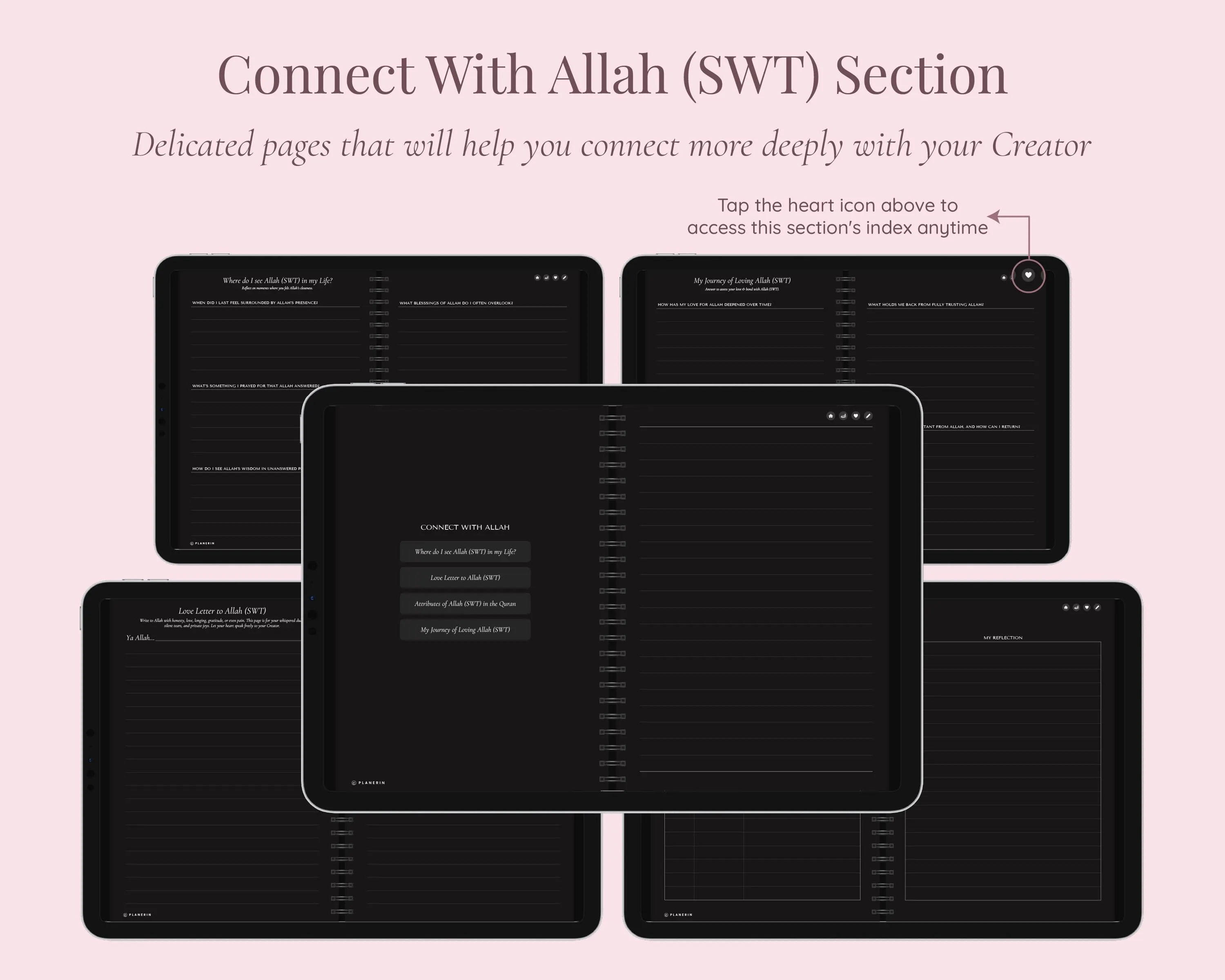 99 Names of Allah Journal: Digital Islamic Reflection Journal (Goodnotes Compatible) - image 4