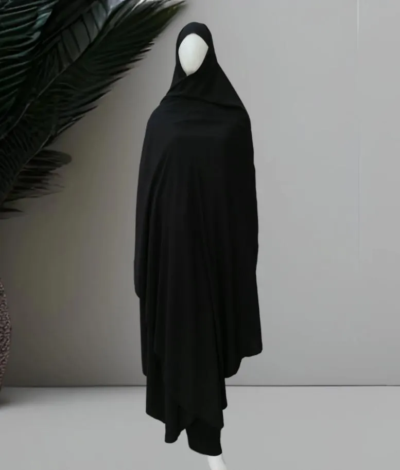 Black Chador for Namaz | Jet Black Malai Lawn Prayer Shawl Muharram Majlis Dupatta | Islamic Modest Hijab Wrap - Sajdagah Prayer - image 3